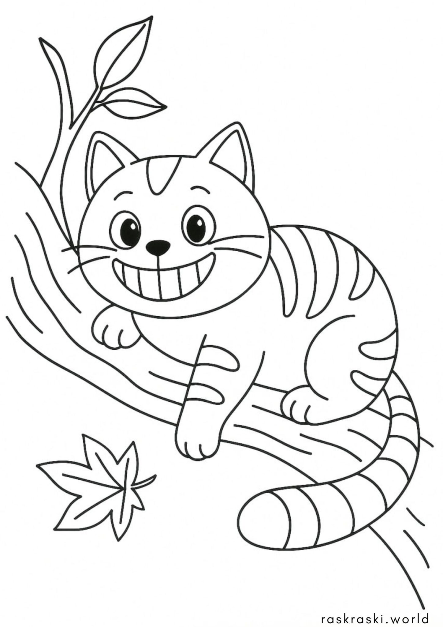Раскраска Чеширский кот