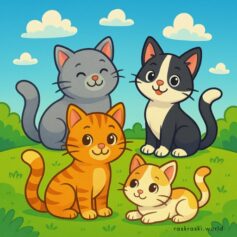 Раскраски милых котиков распечатать бесплатно А4, скачать