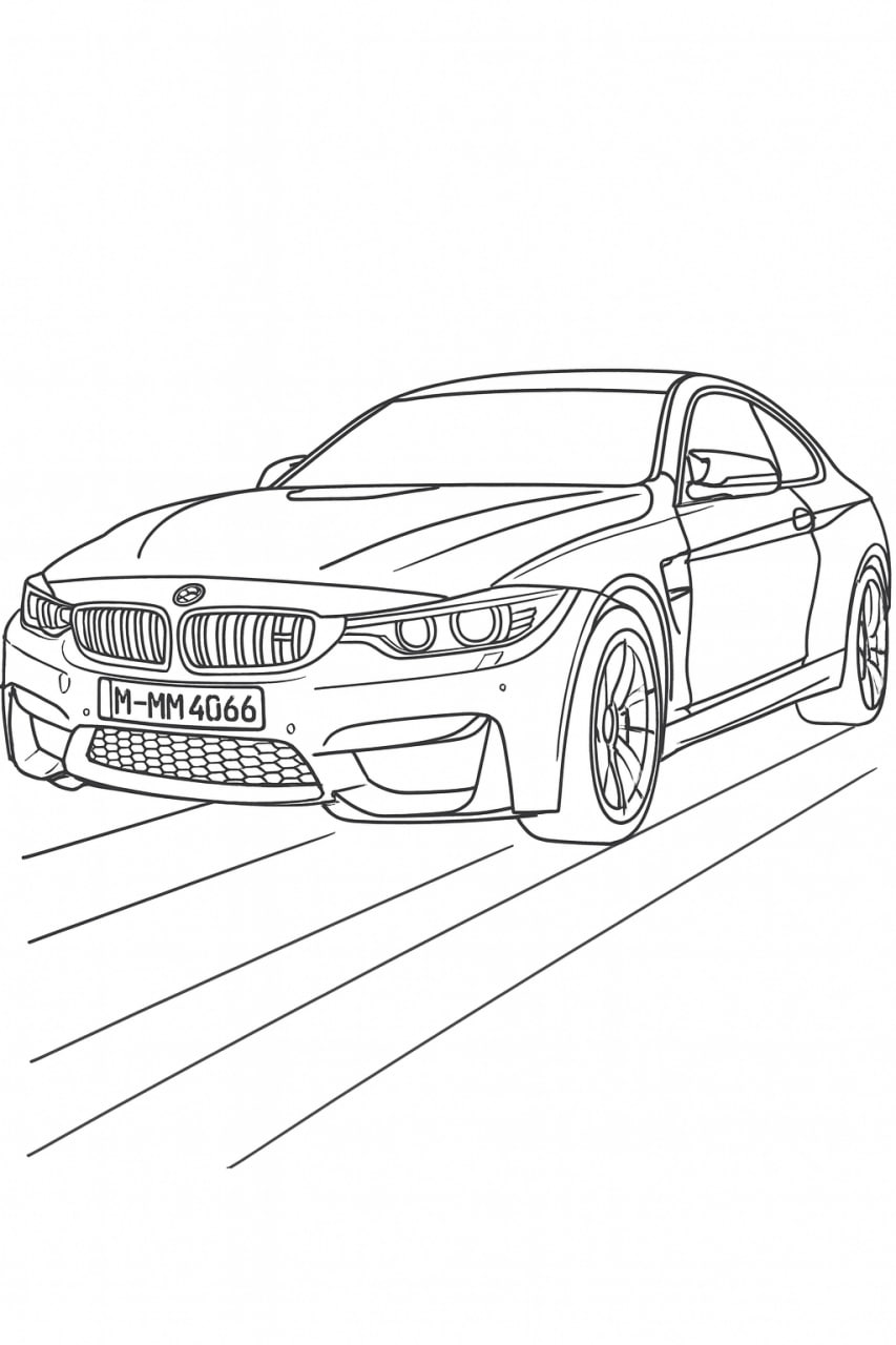 Раскраска Машина BMW F82