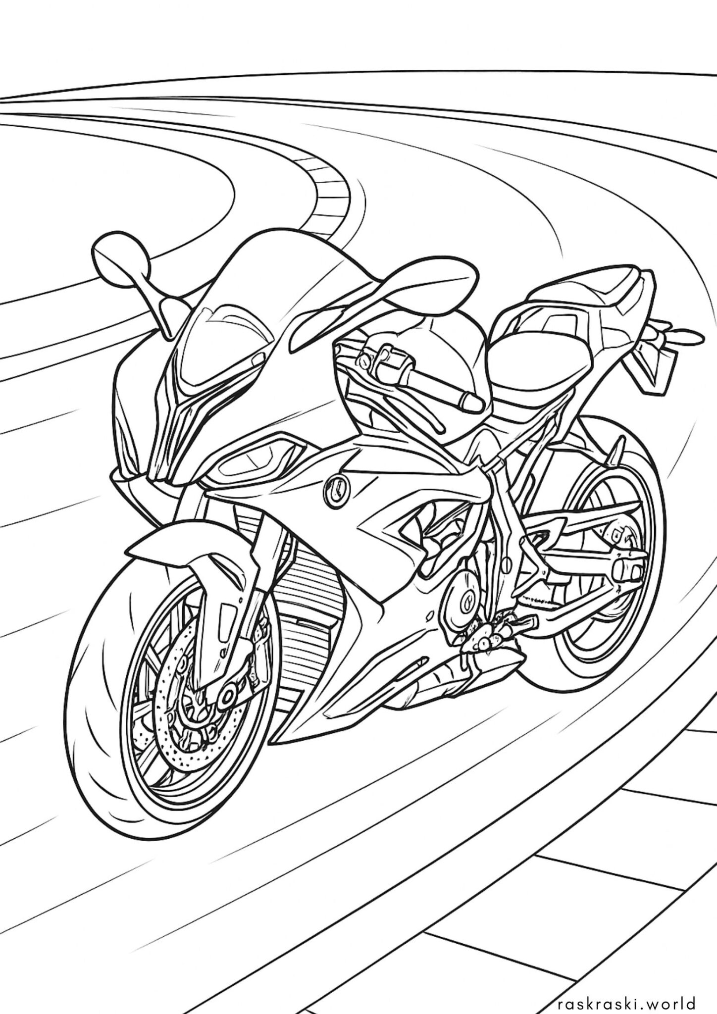 Раскраска Мотоцикл BMW r1000