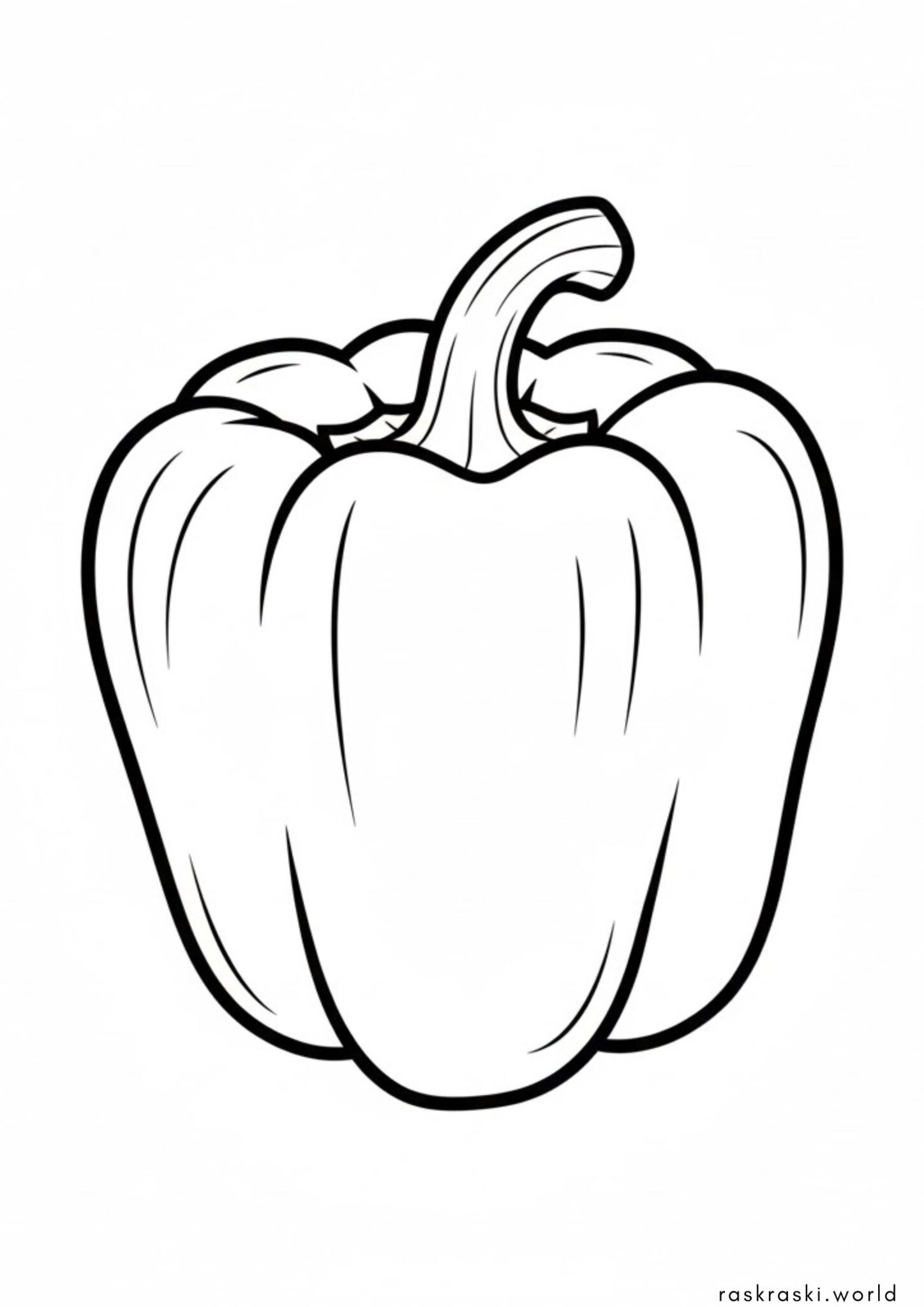 Раскраска Овощ — Болгарский перец