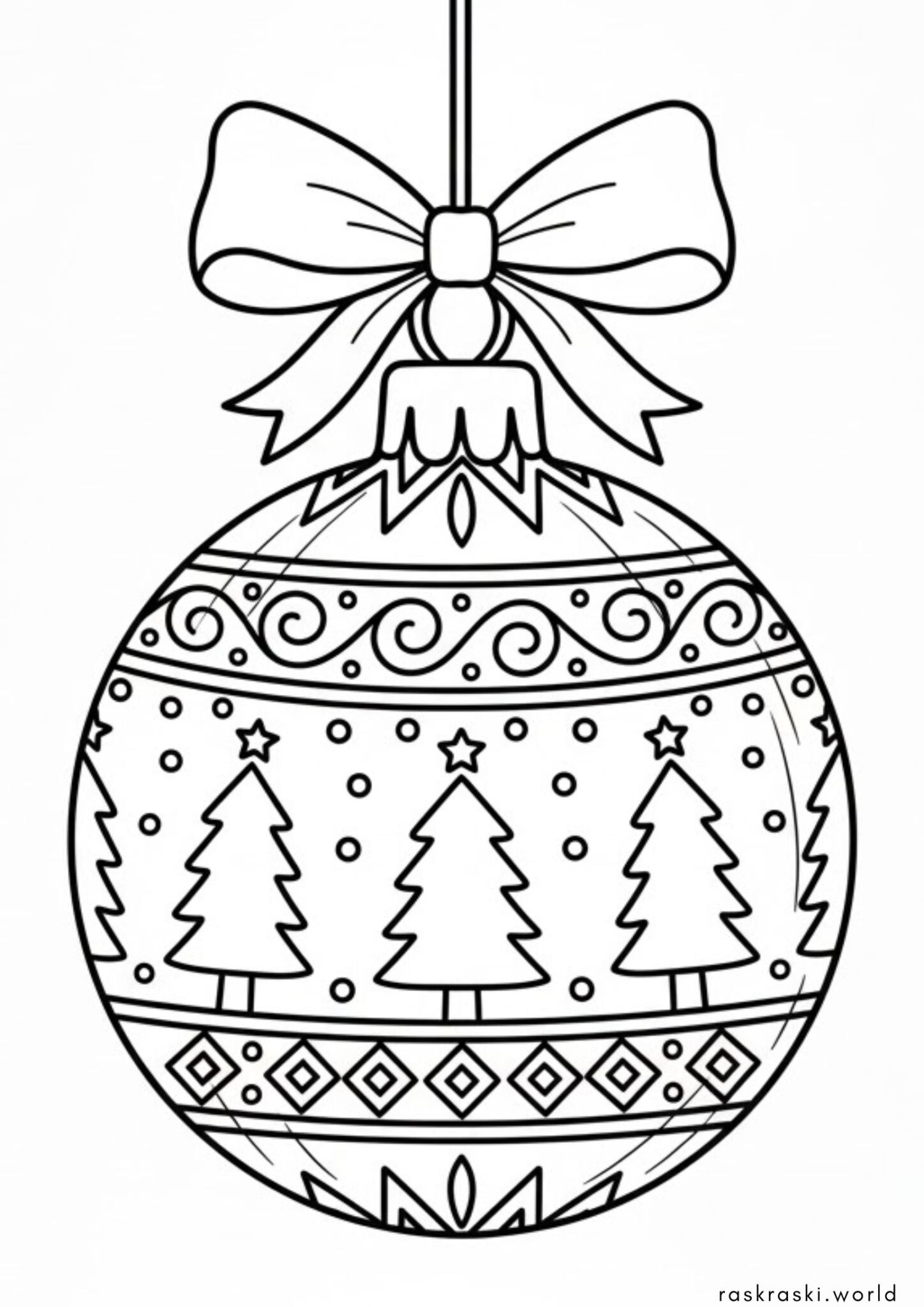 Раскраска Елочный шар