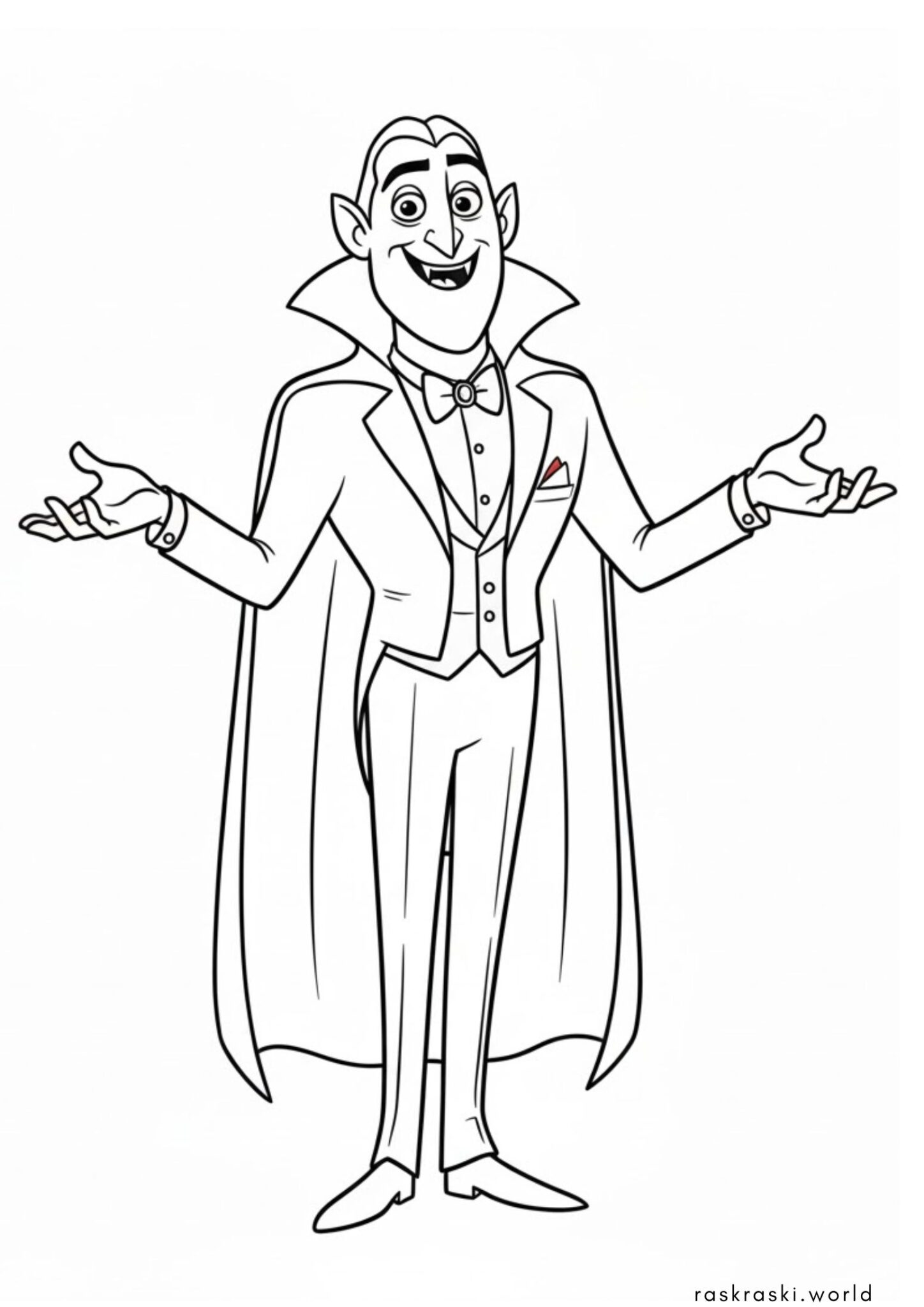 Раскраска Граф Дракула (Монстры на каникулах)