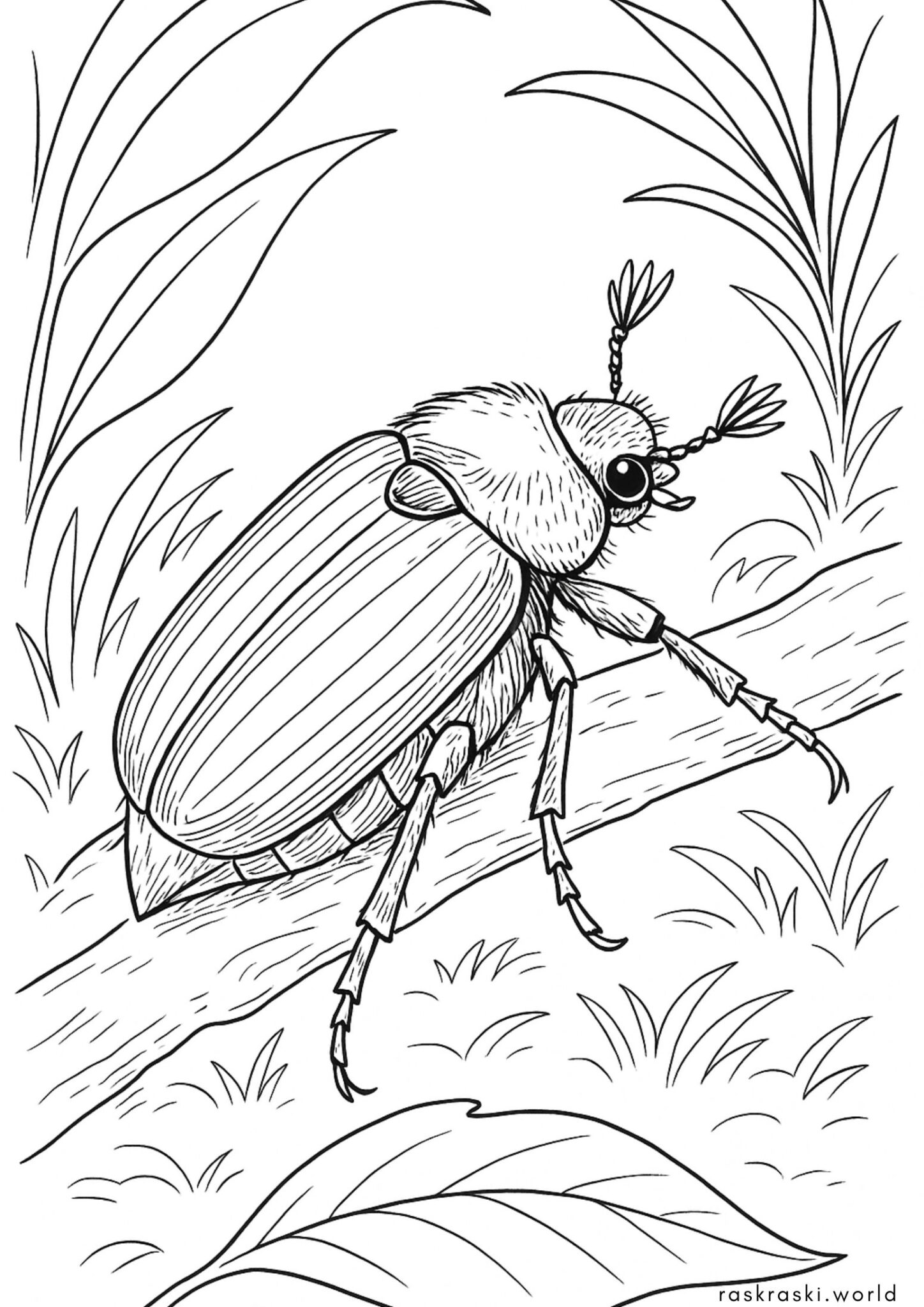 Раскраска Майский жук Раскраска Майский жук