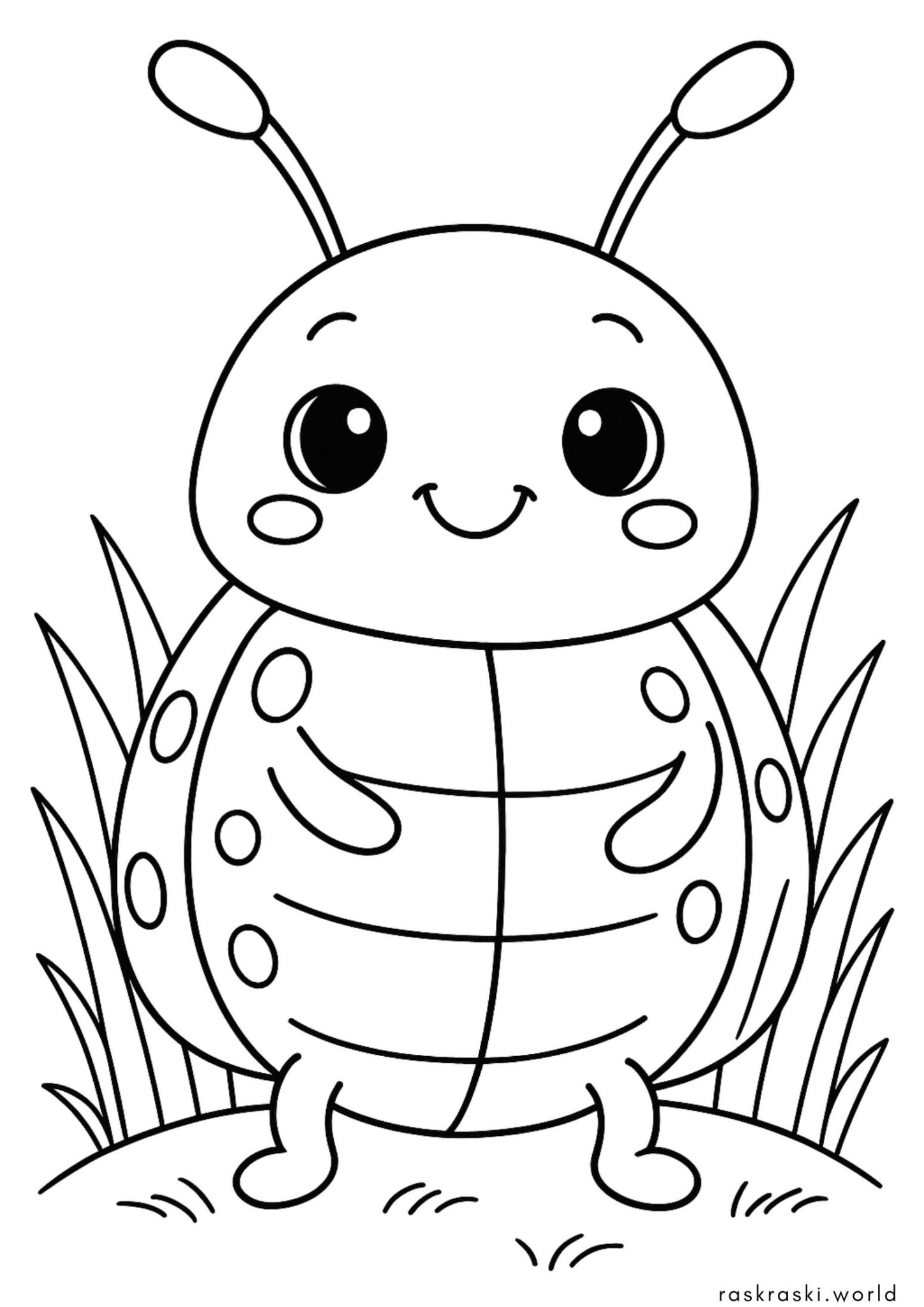 Раскраска Милый жук