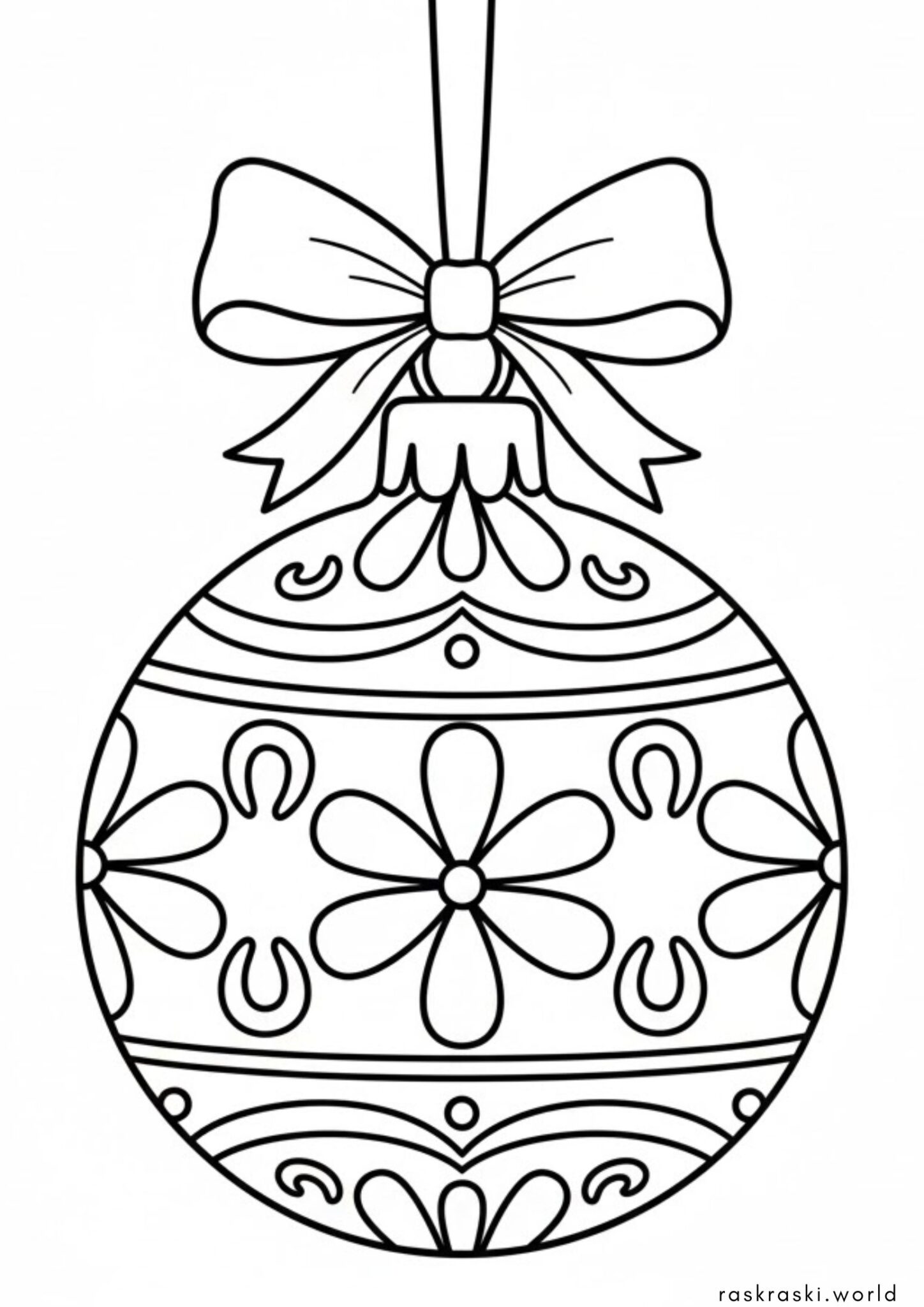 Раскраска Новогодний шарик