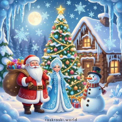 Раскраски Новый год 🎄