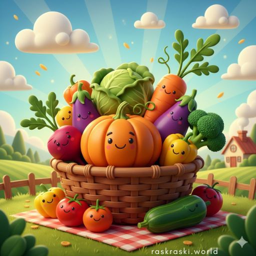 Раскраски Овощи