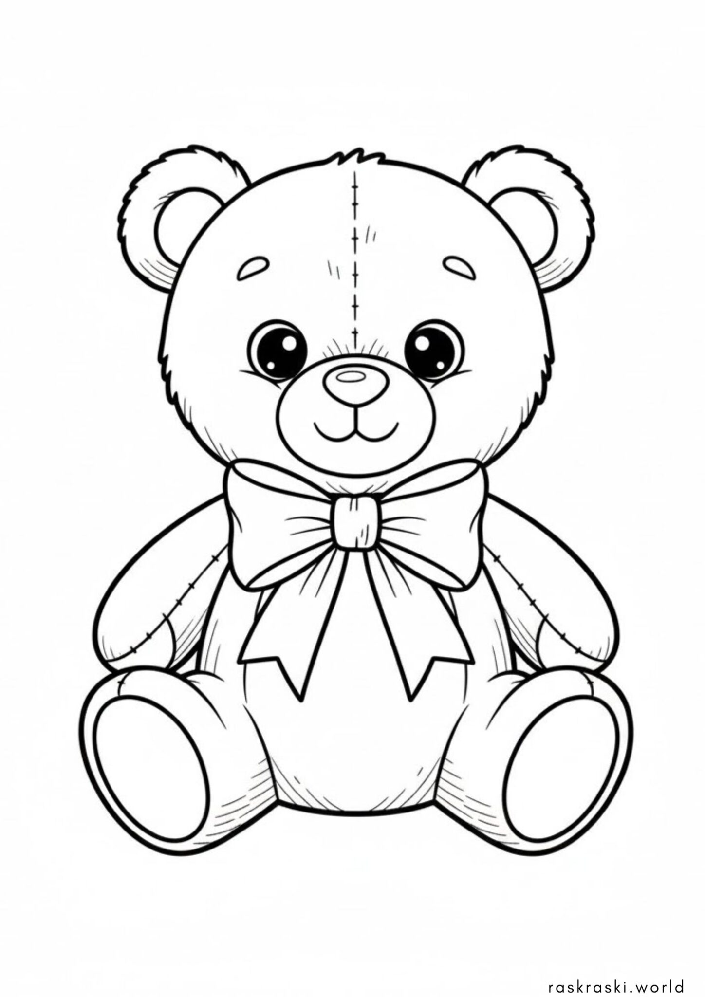 Раскраска Плюшевый мишка