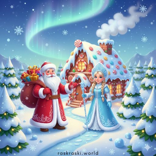 Раскраски Дед Мороз 🎅