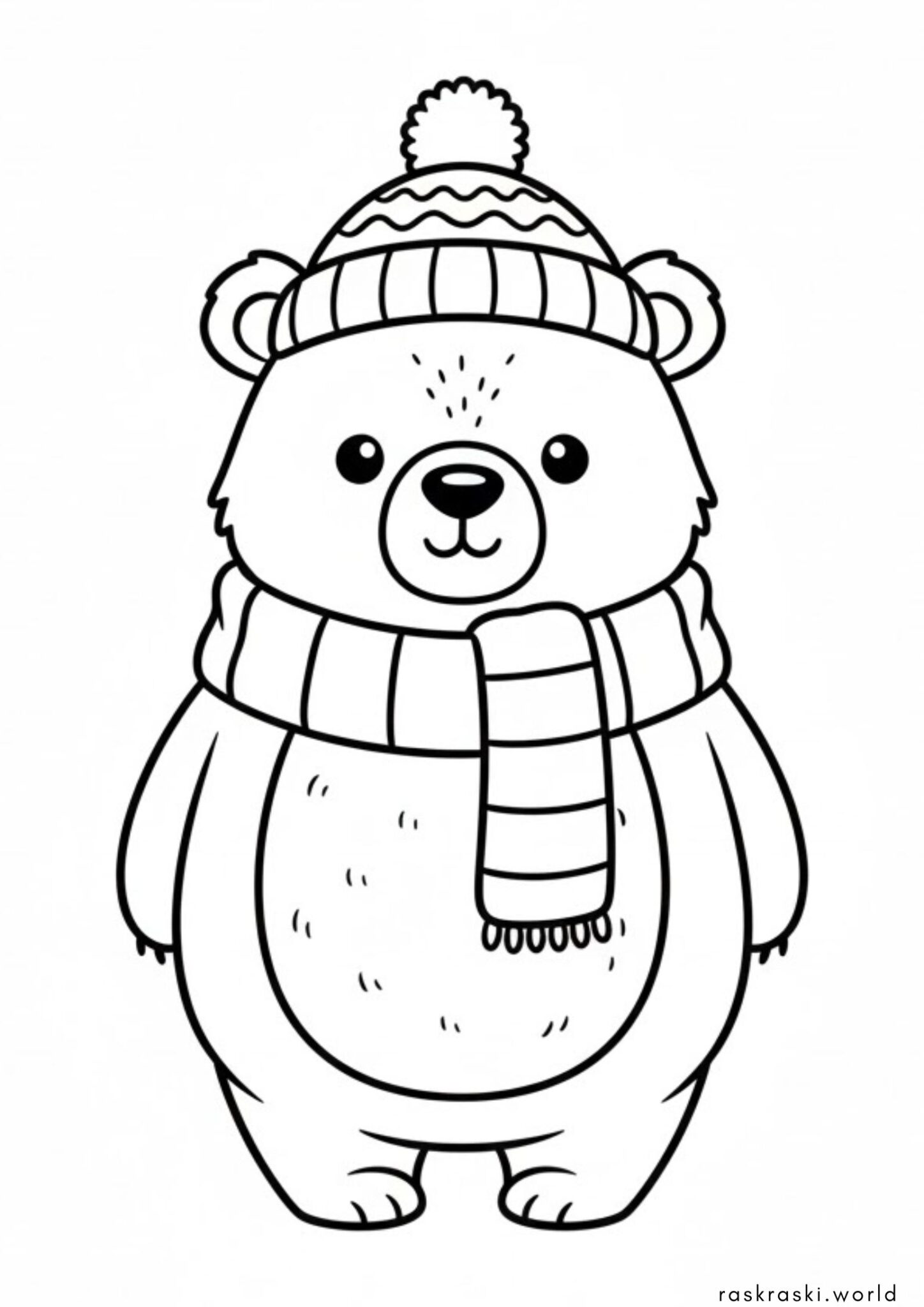 Раскраска Северный мишка