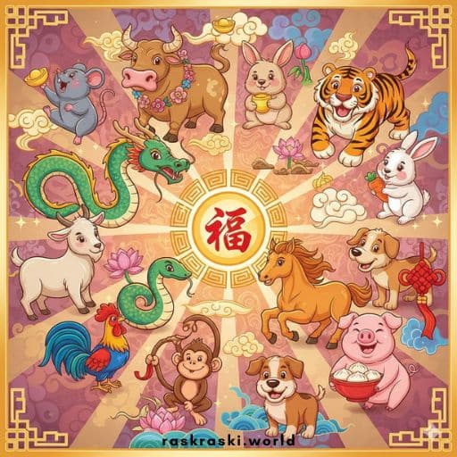 Раскраски Символы Новго Года