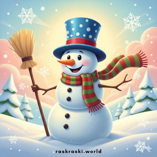 Раскраски Снеговики ⛄