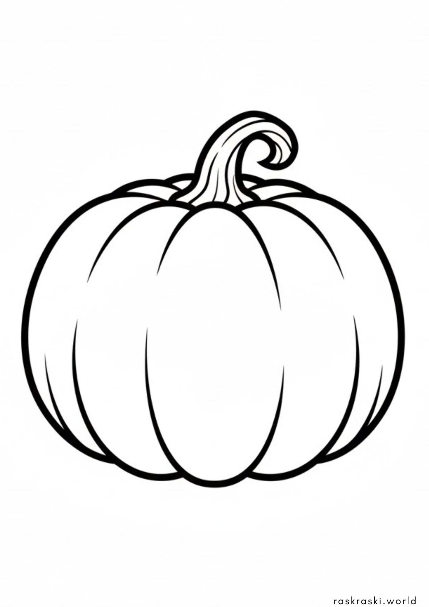 Раскраска Тыква для малышей Раскраска Тыква для малышей
