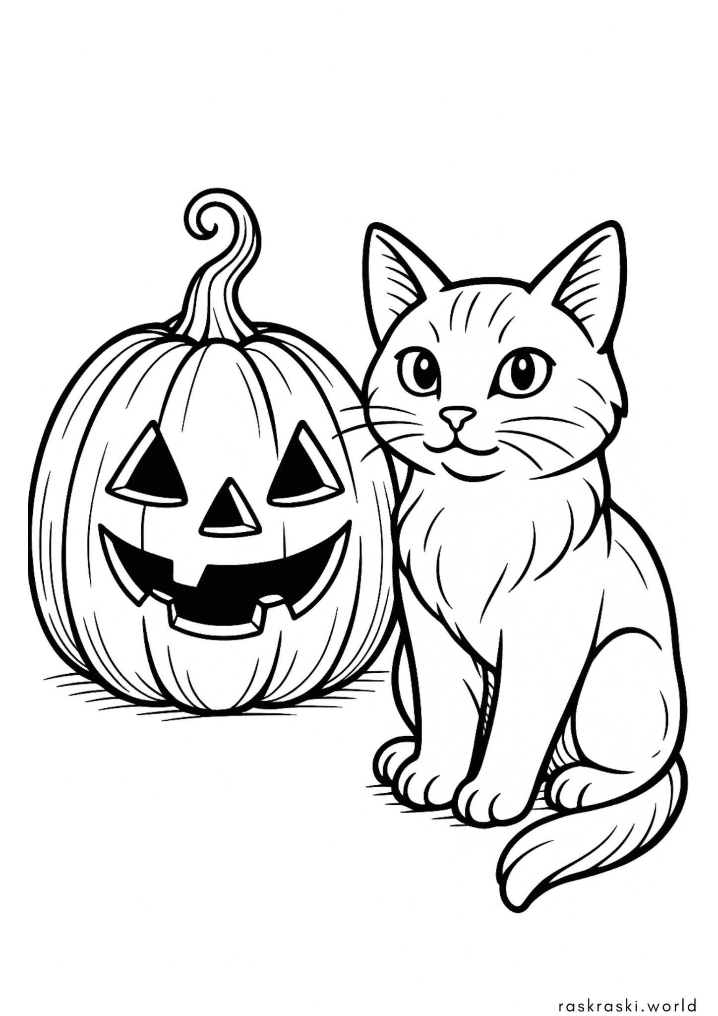 Раскраска Тыква на Halloween