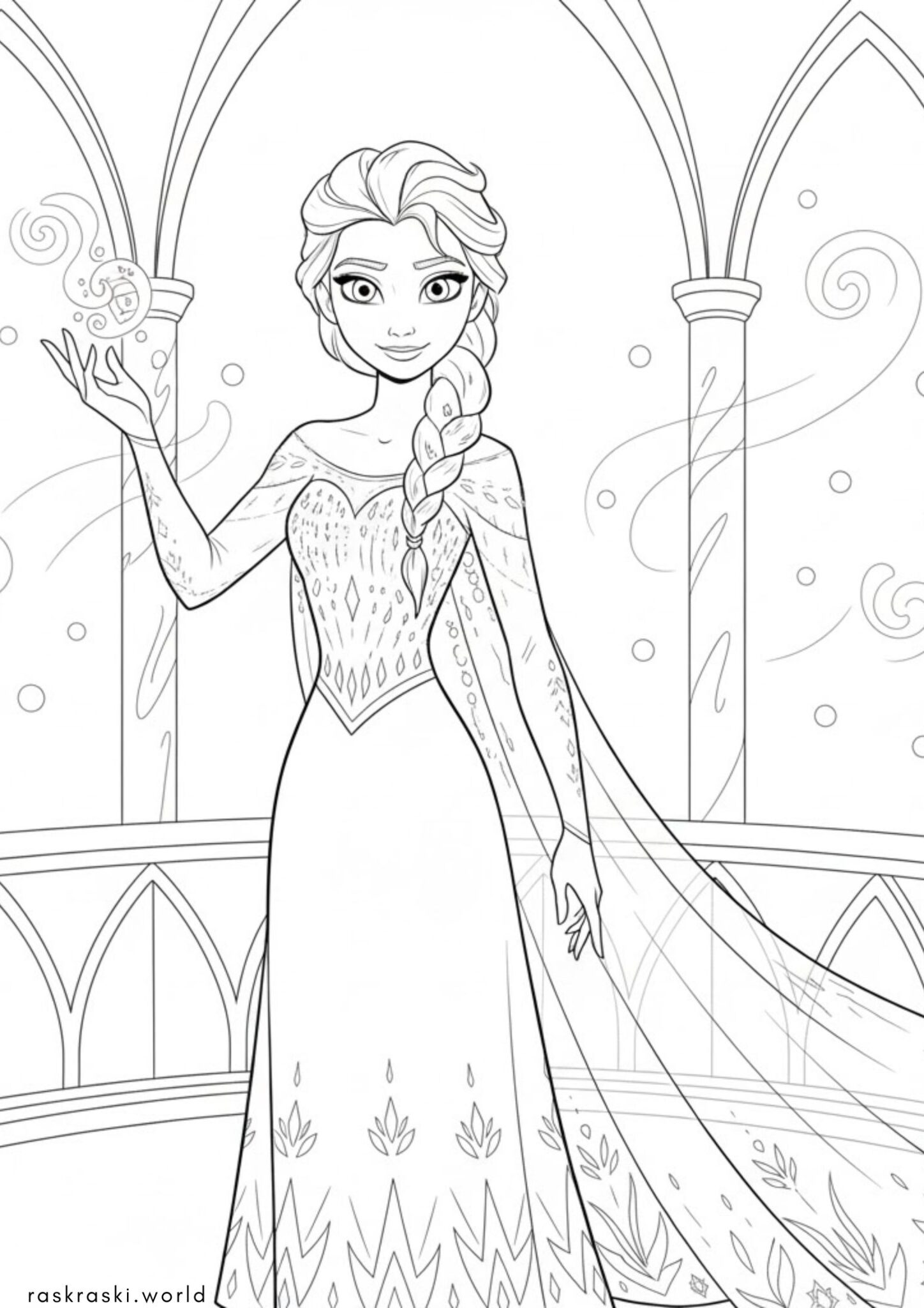 Раскраска Эльза