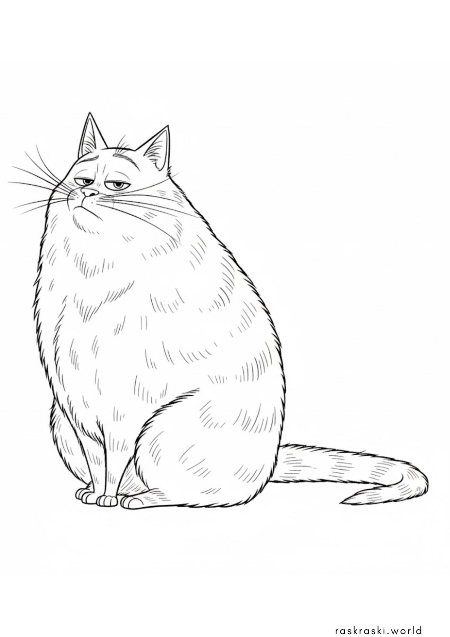 Раскраска Кошка Хлоя из Секреты домашних животных