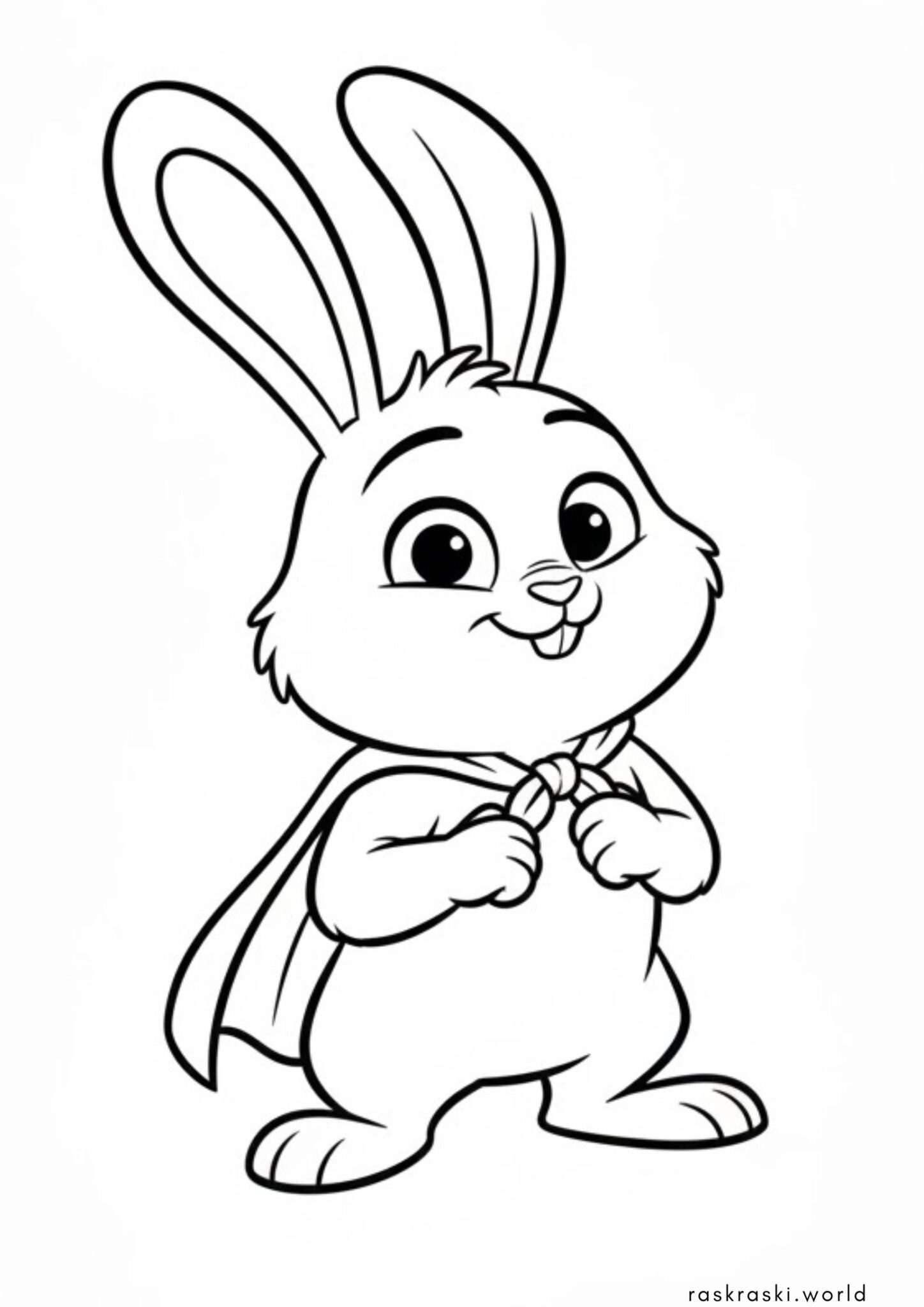 Раскраска Кролик Снежок из Тайная жизнь домашних животных