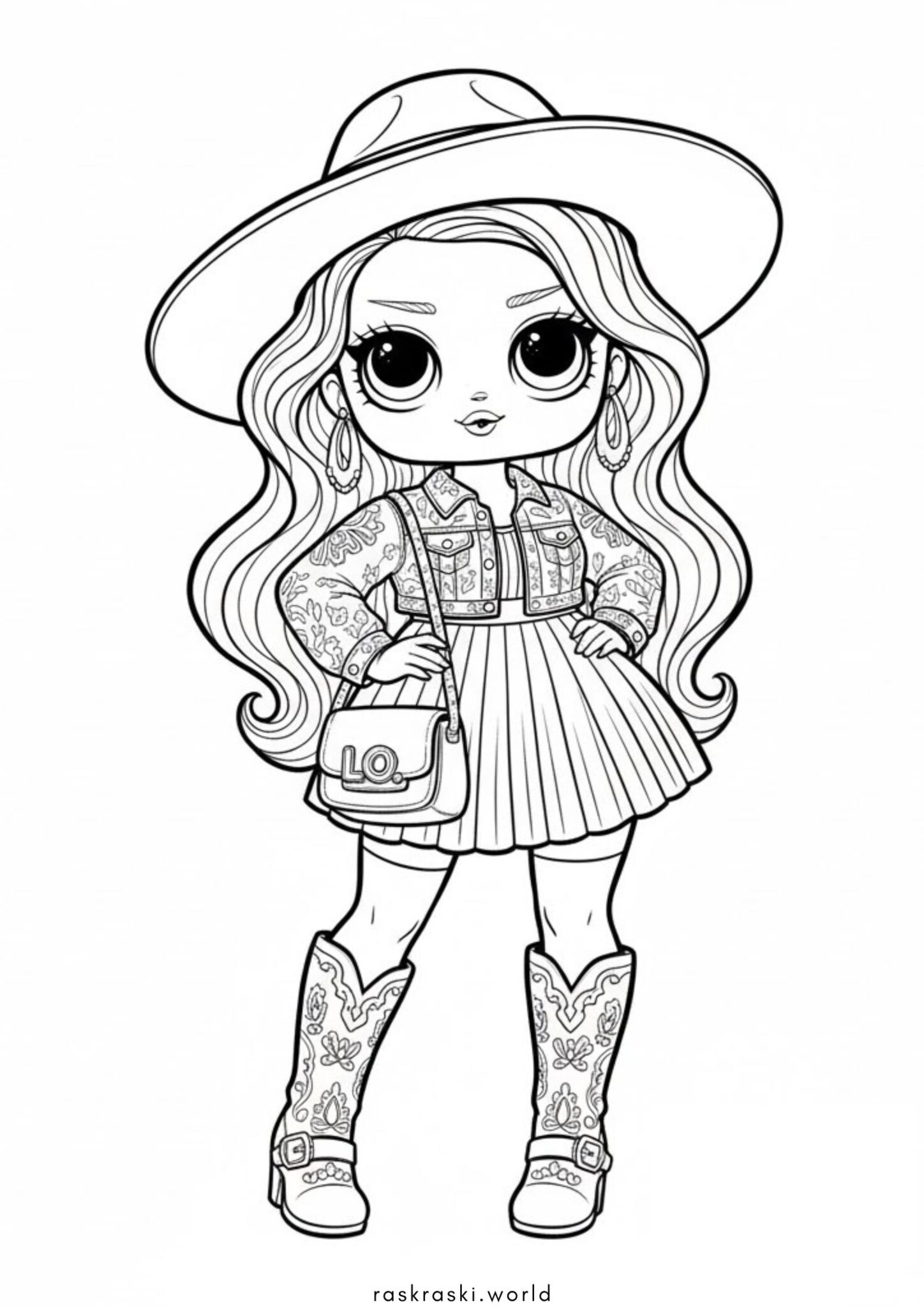 Раскраска Кукла ЛОЛ большая