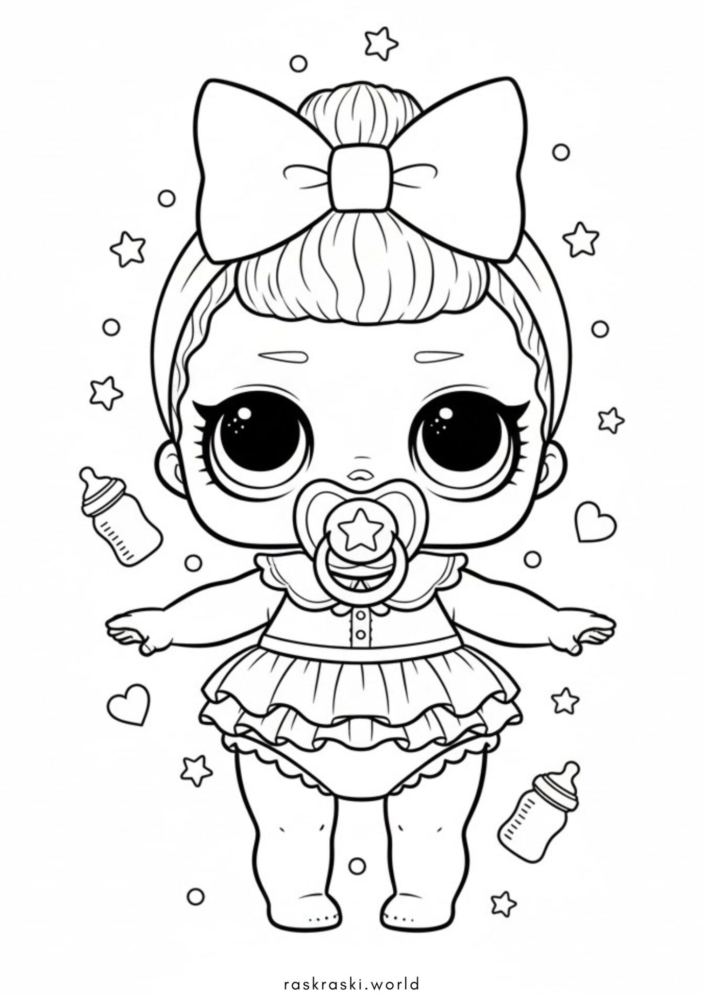 Раскраска Куколка пупсик ЛОЛ