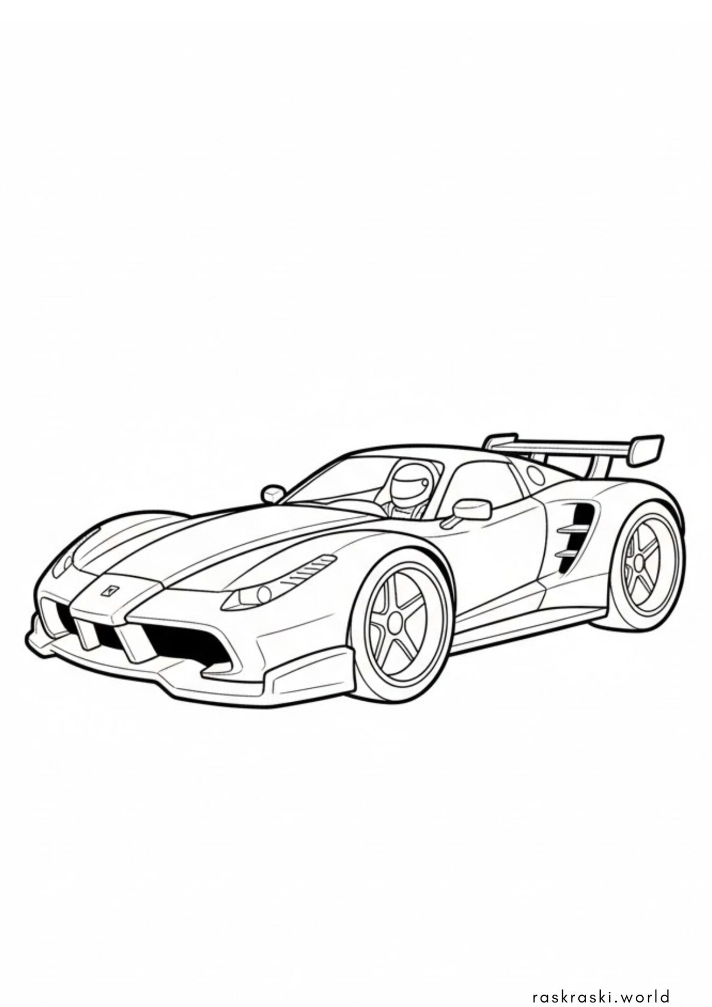 Раскраска Машина Феррари для детей