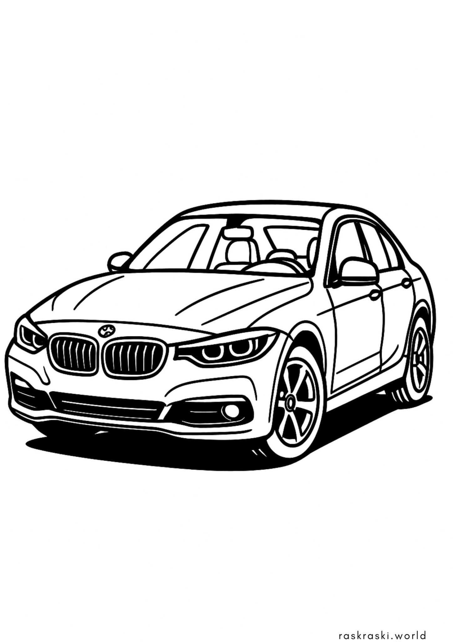 Раскраска Машина седан БМВ