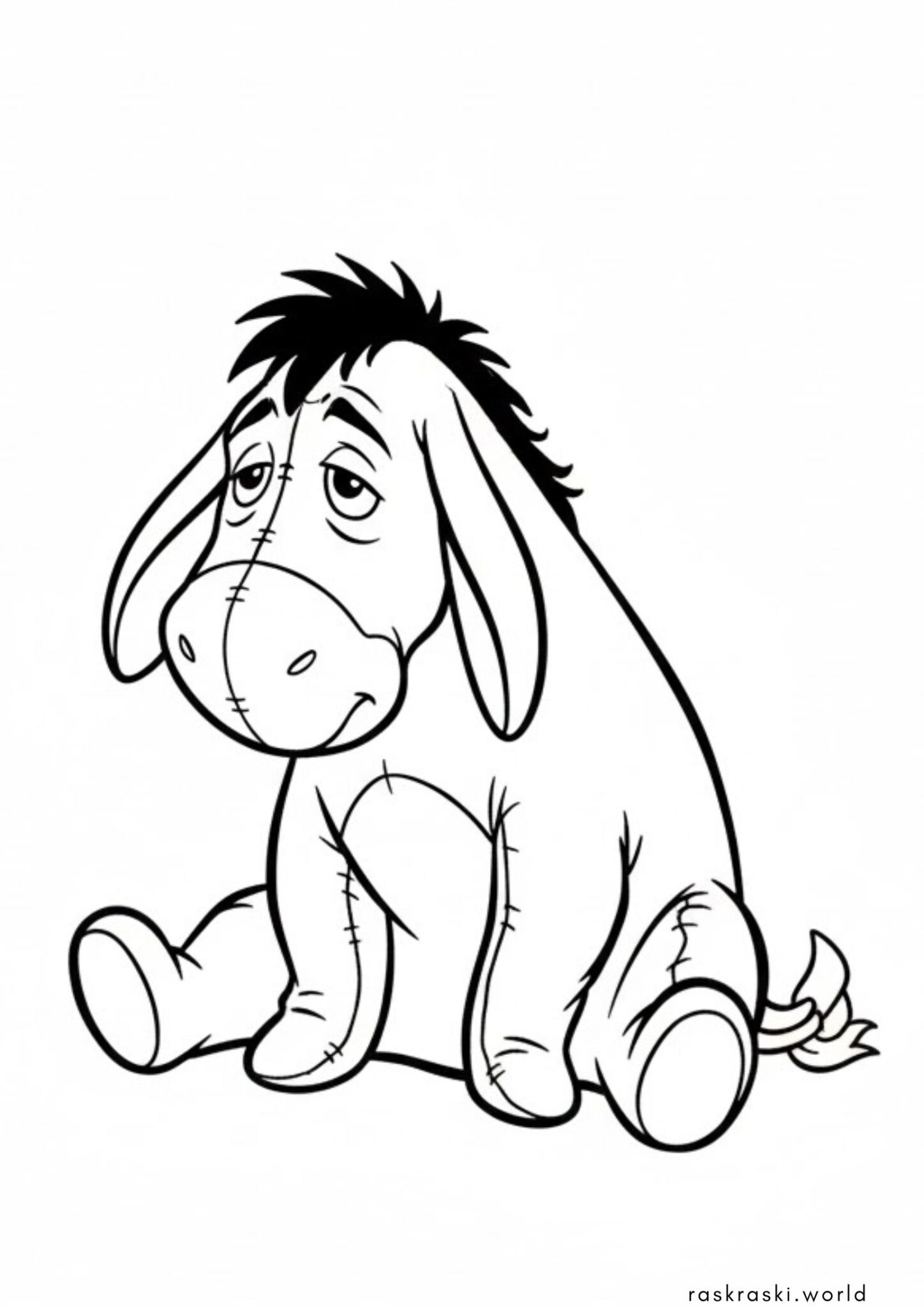 Раскраска Ослик Иа-Иа из Винни Пуха (Дисней)