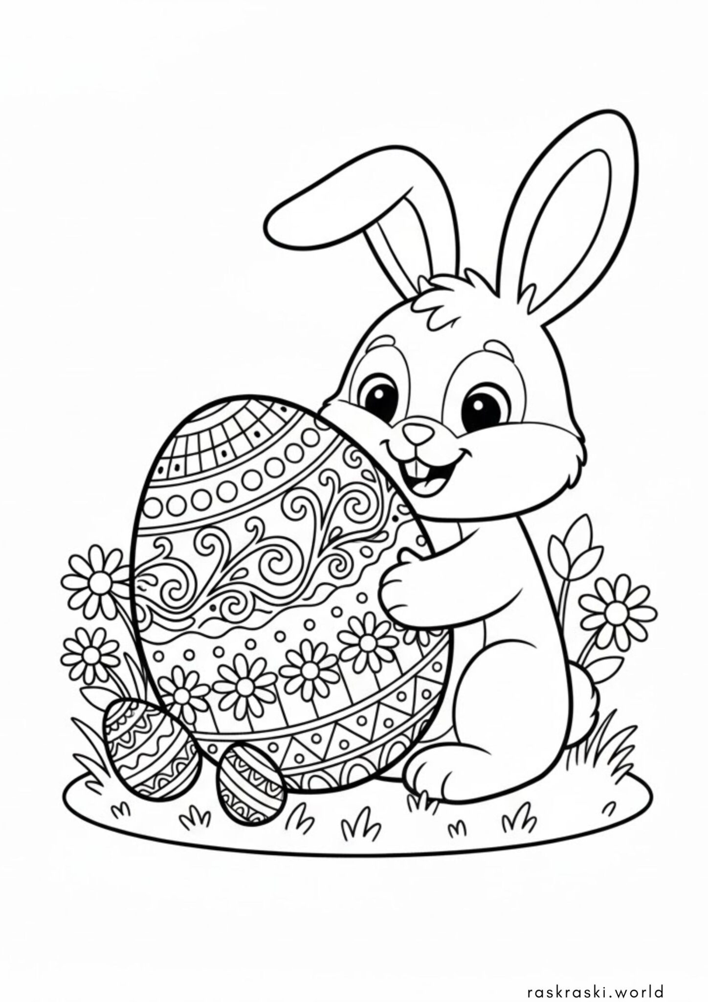 Раскраска Пасхальный заяц