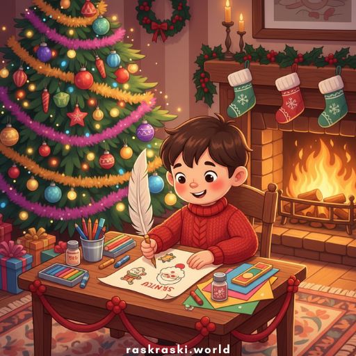 Раскраски Письмо Деду Морозу