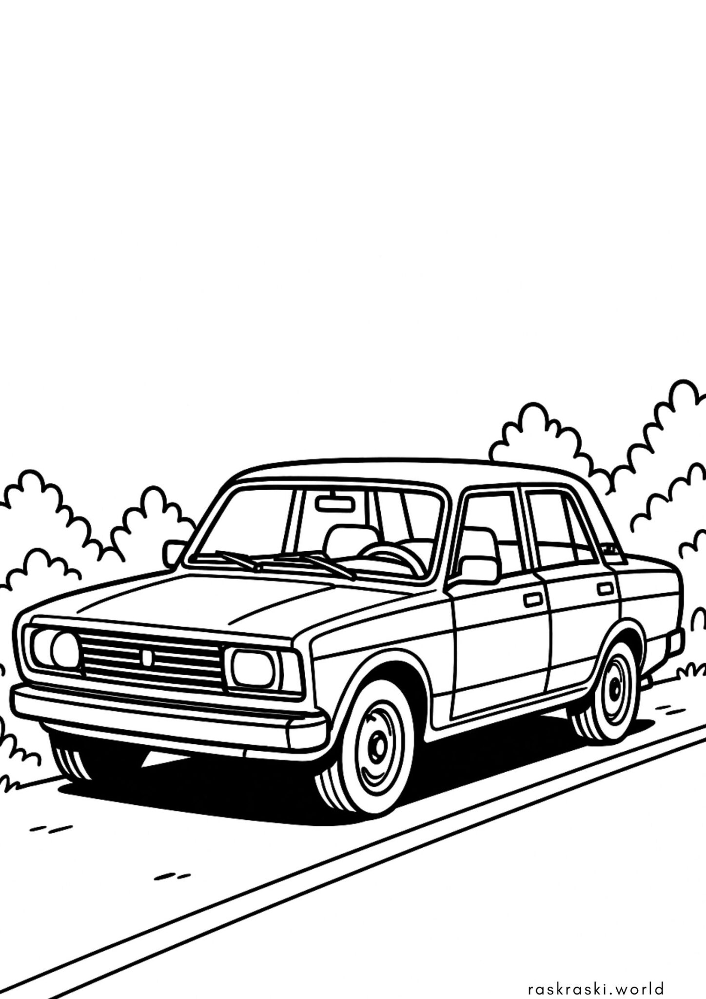 Раскраска Советская машина Жигули