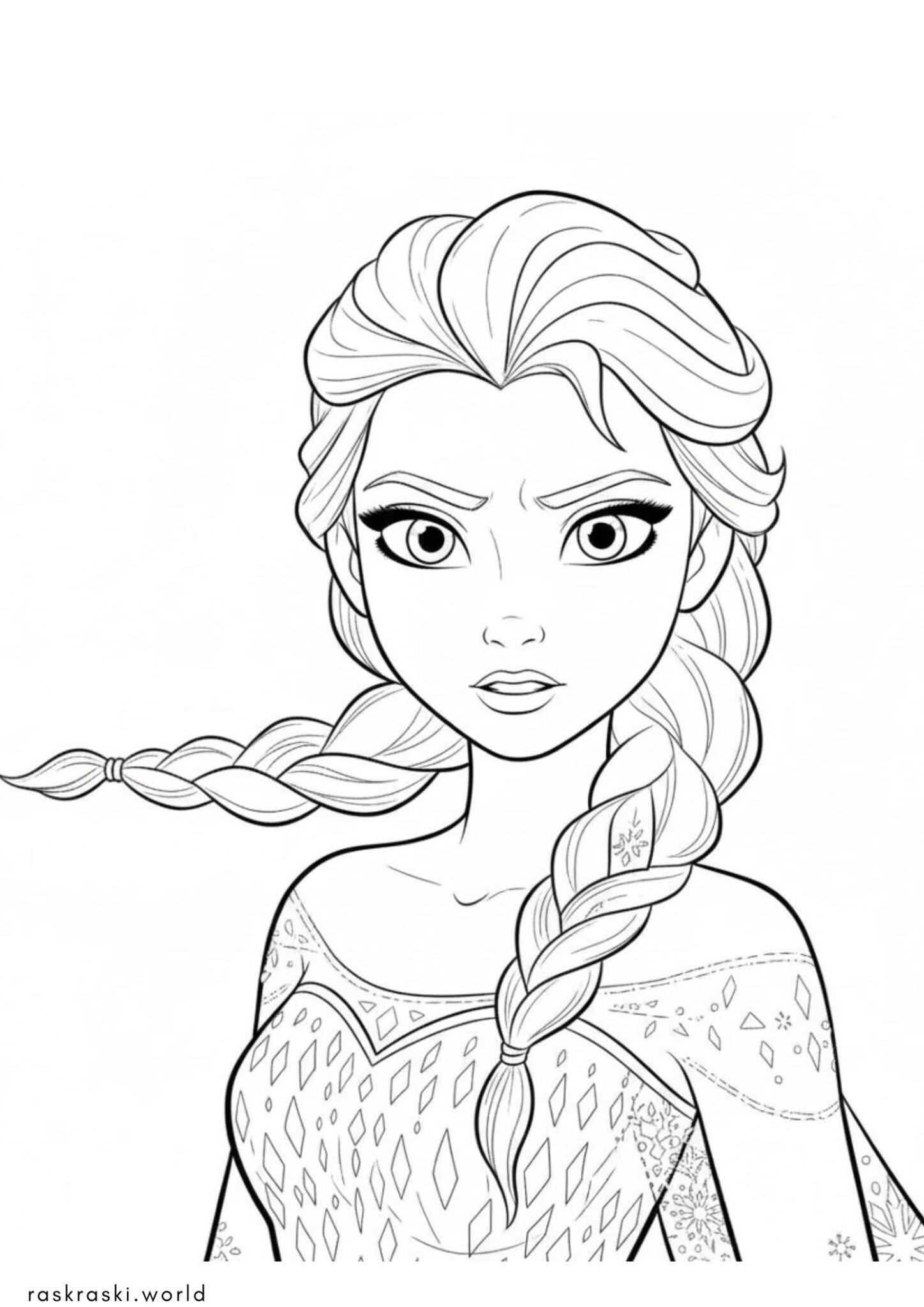 Раскраска Суровая Эльза