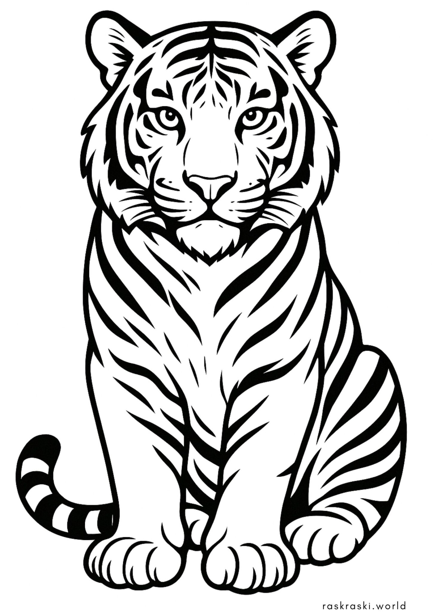 Раскраска Тигр