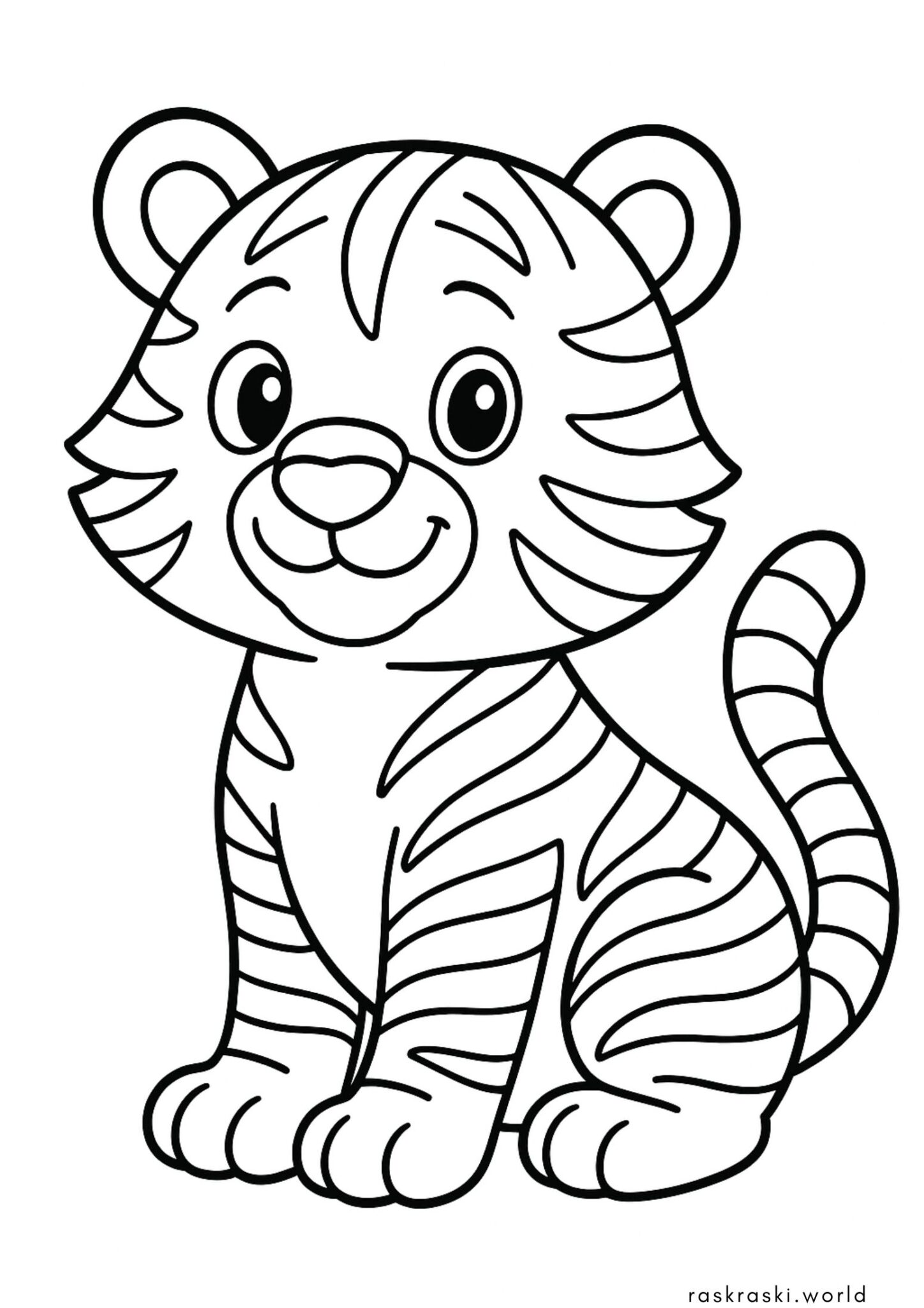 Раскраска Тигренок