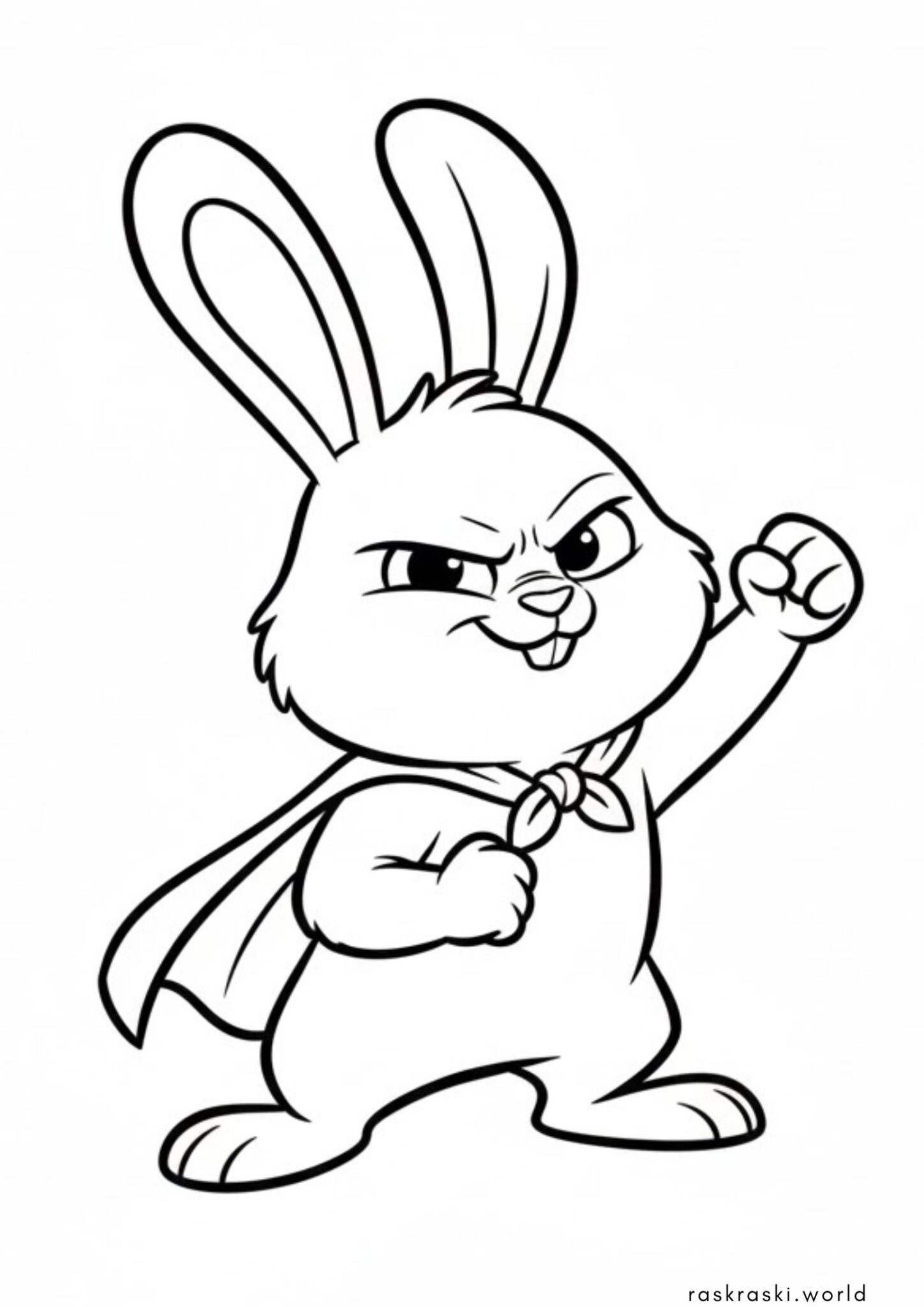 Раскраска Кролик Снежок (Секреты домашних животных)