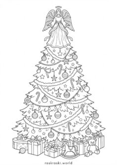 Рождественская елка с ангелом