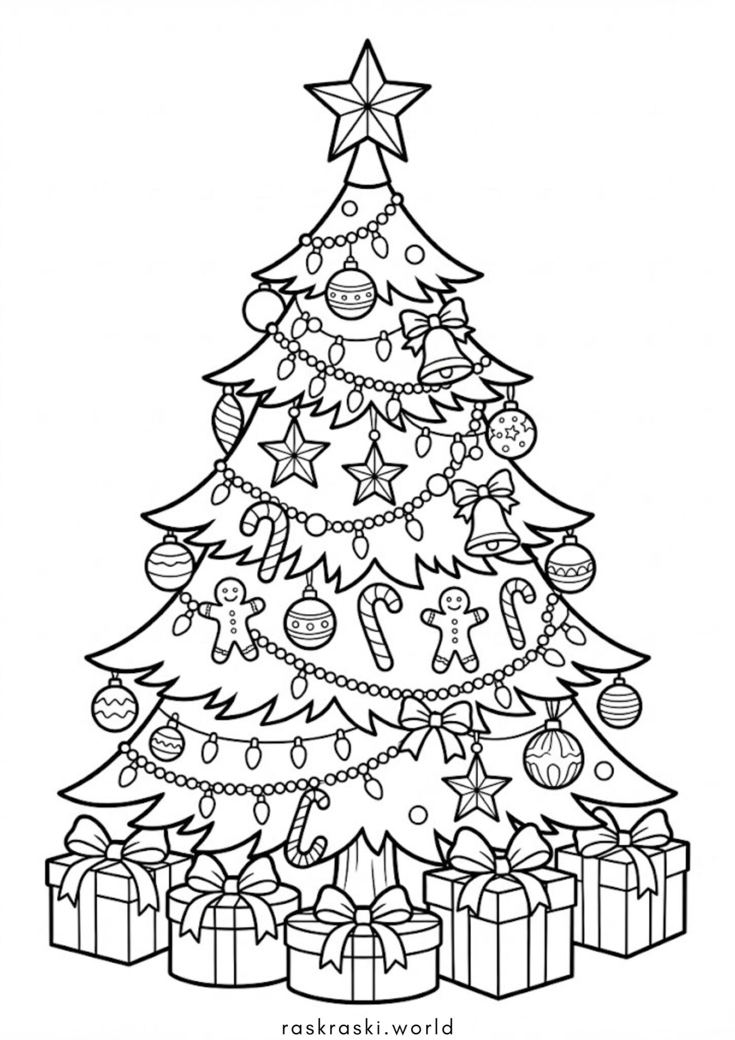 Раскраска Рождественская елка
