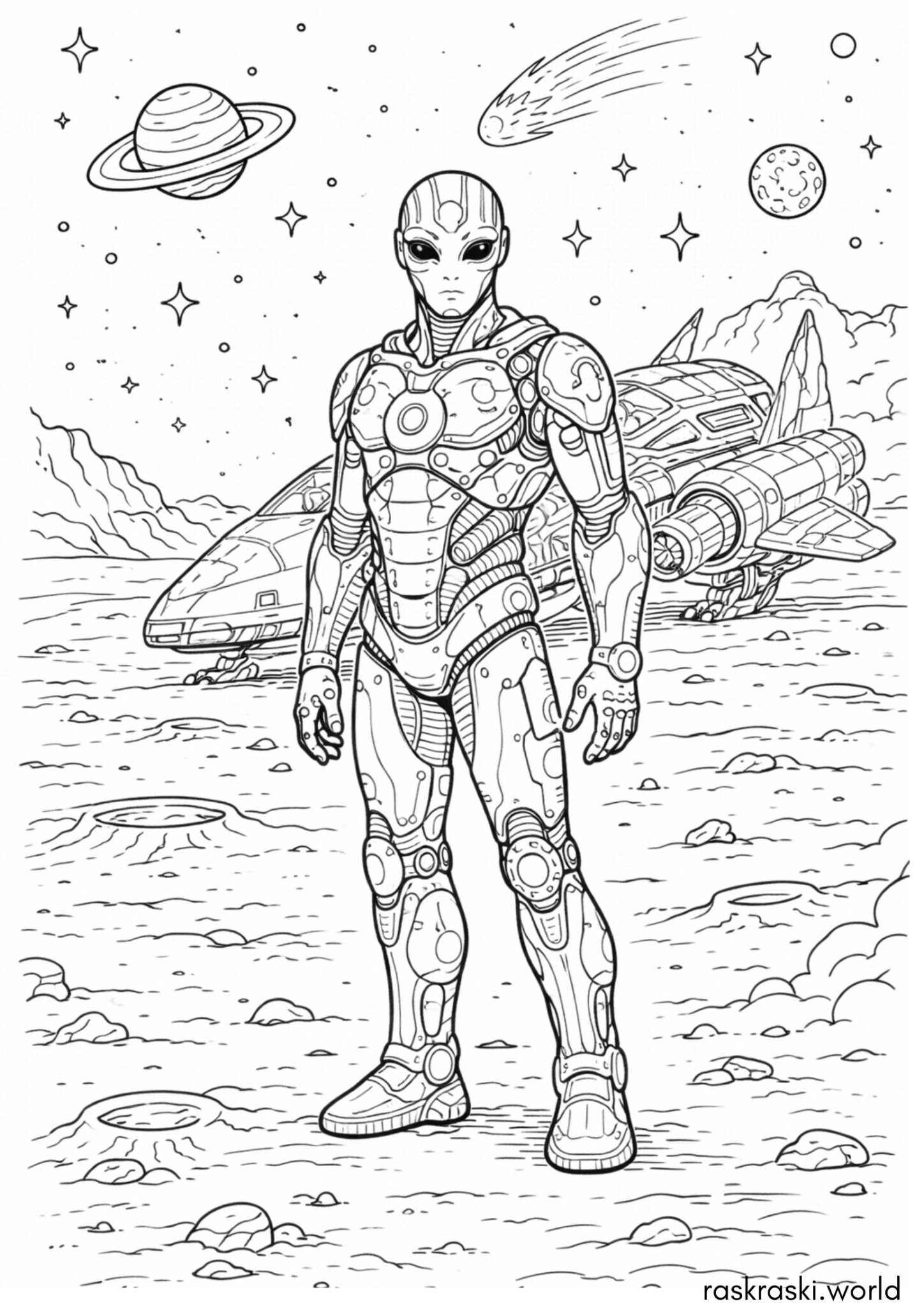 Раскраска Инопланетянин