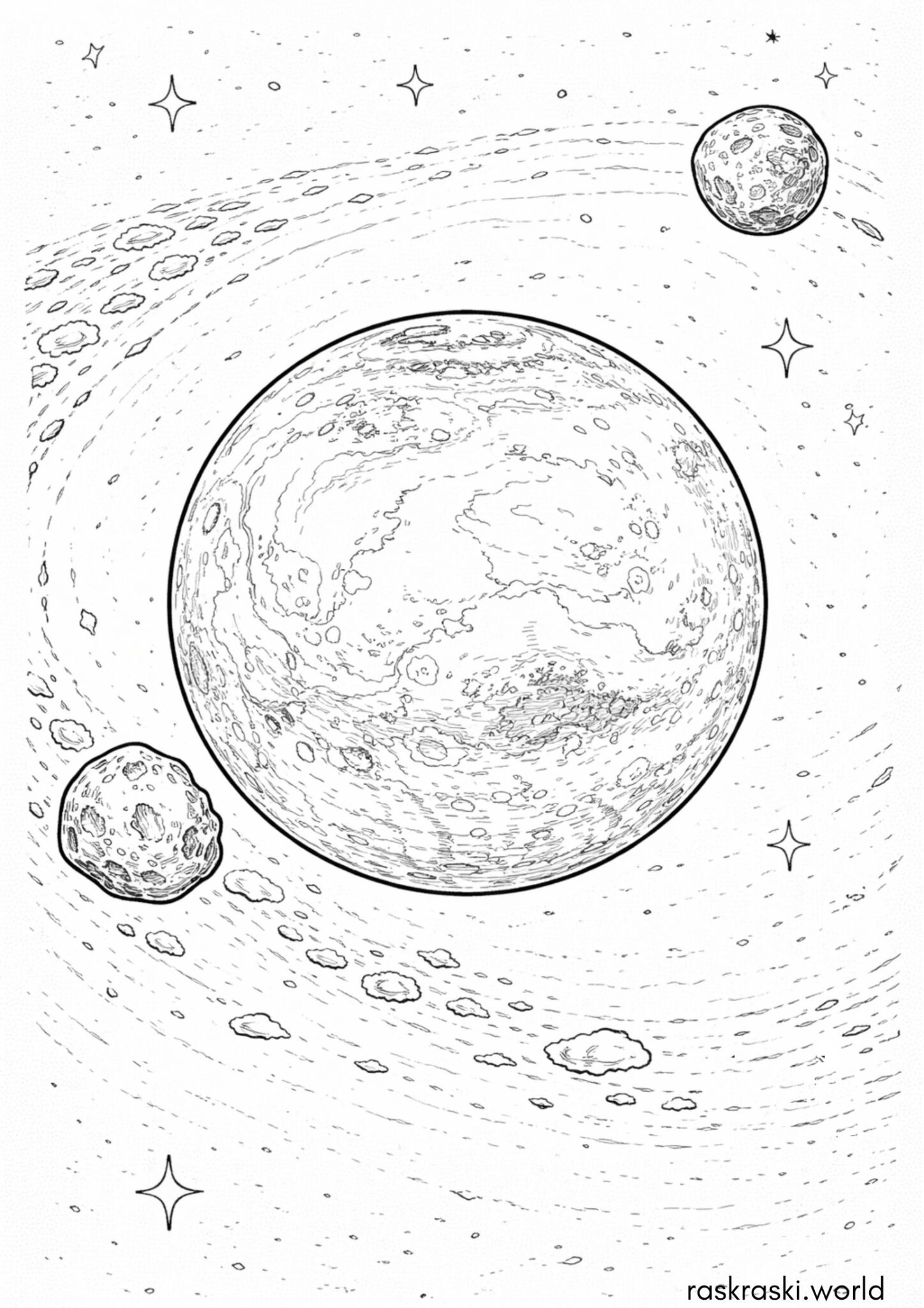 Раскраска Планета Марс