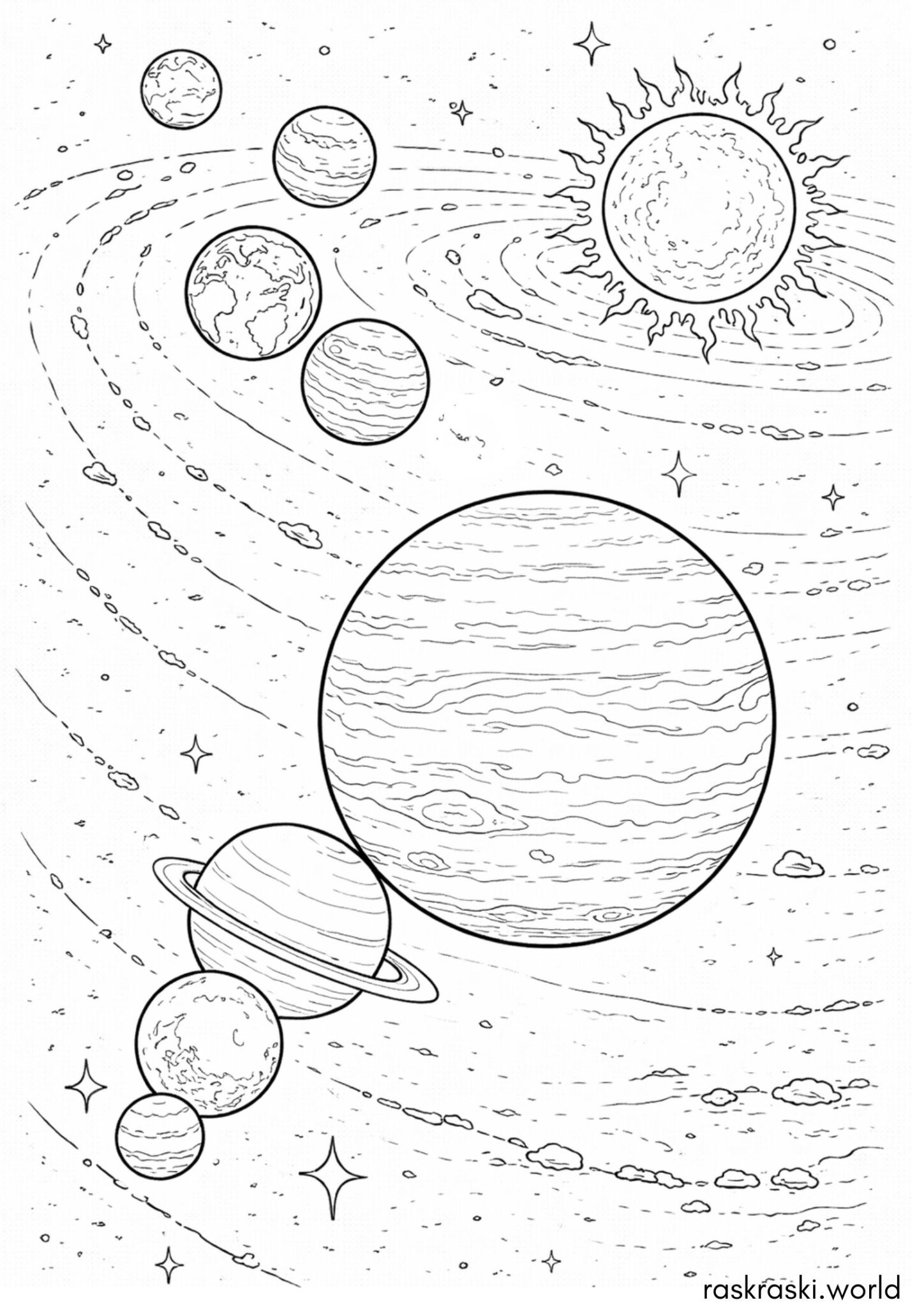 Раскраска Планеты солнечной системы