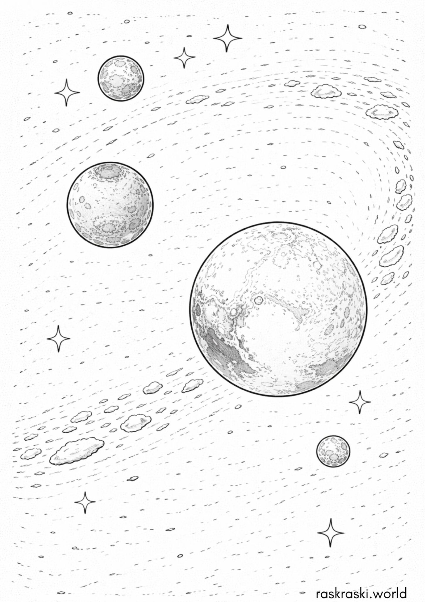 Раскраска Планета Плутон