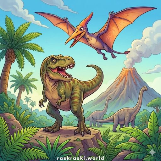 Раскраски Динозавры 🦖