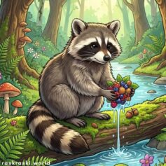 Еноты раскраски для детей - Распечатать бесплатно А4, скачать