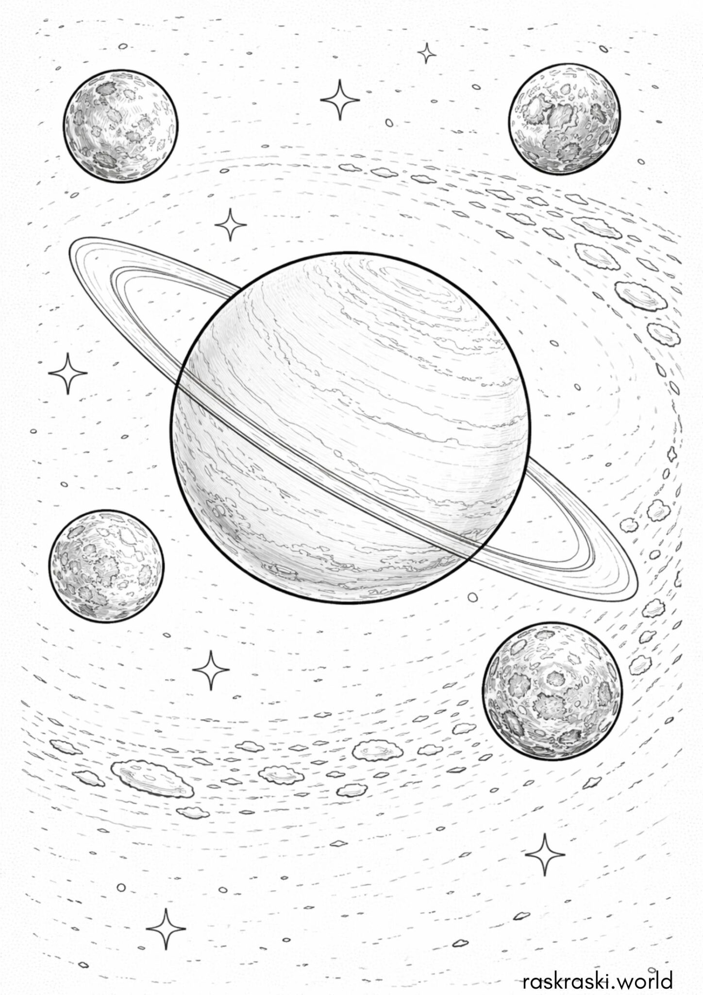 Раскраска Планета Уран