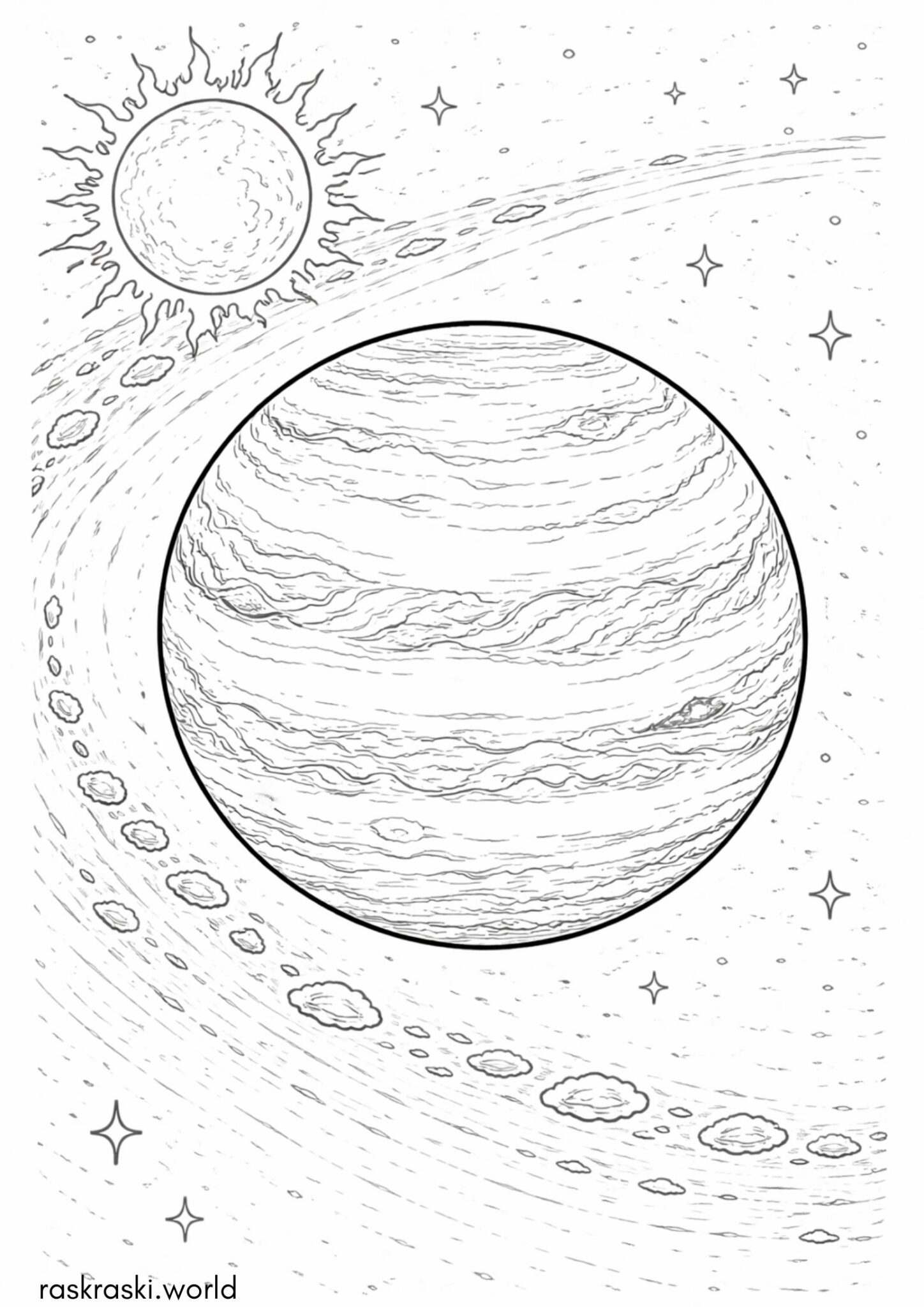 Раскраска Планета Венера