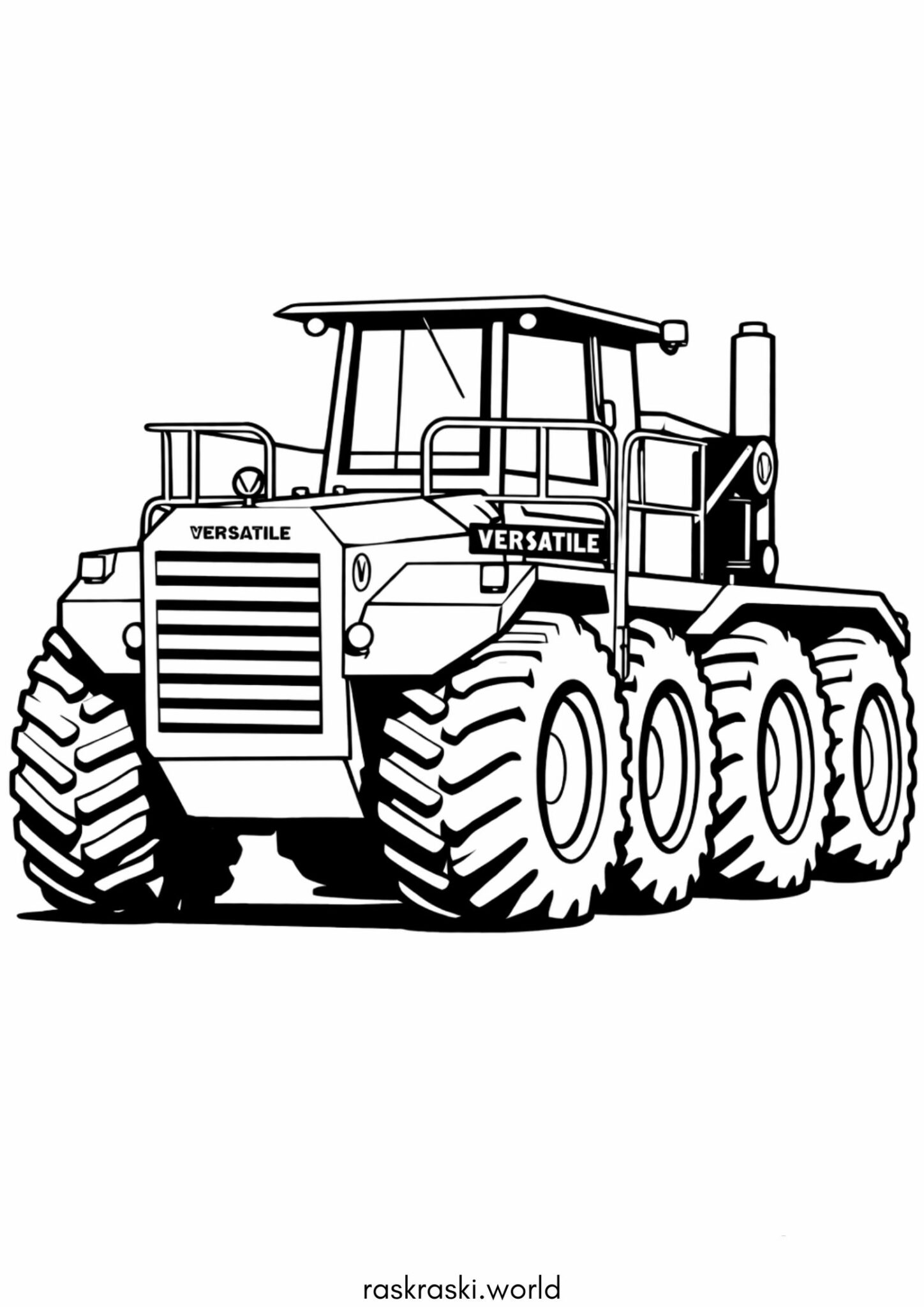 Раскраска Большой трактор