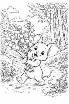 Весна – мышонок с ландышами