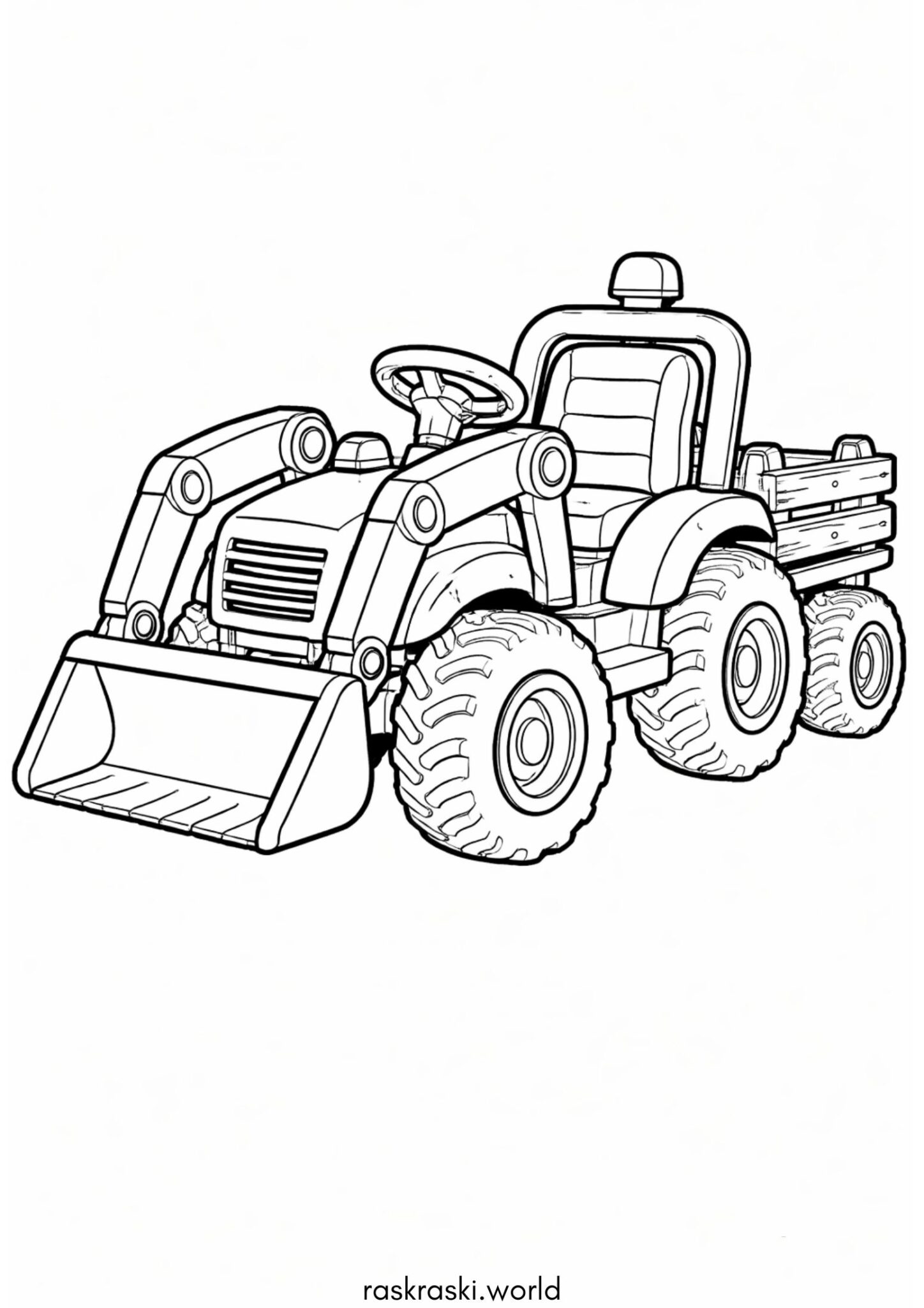 Раскраска Детский трактор
