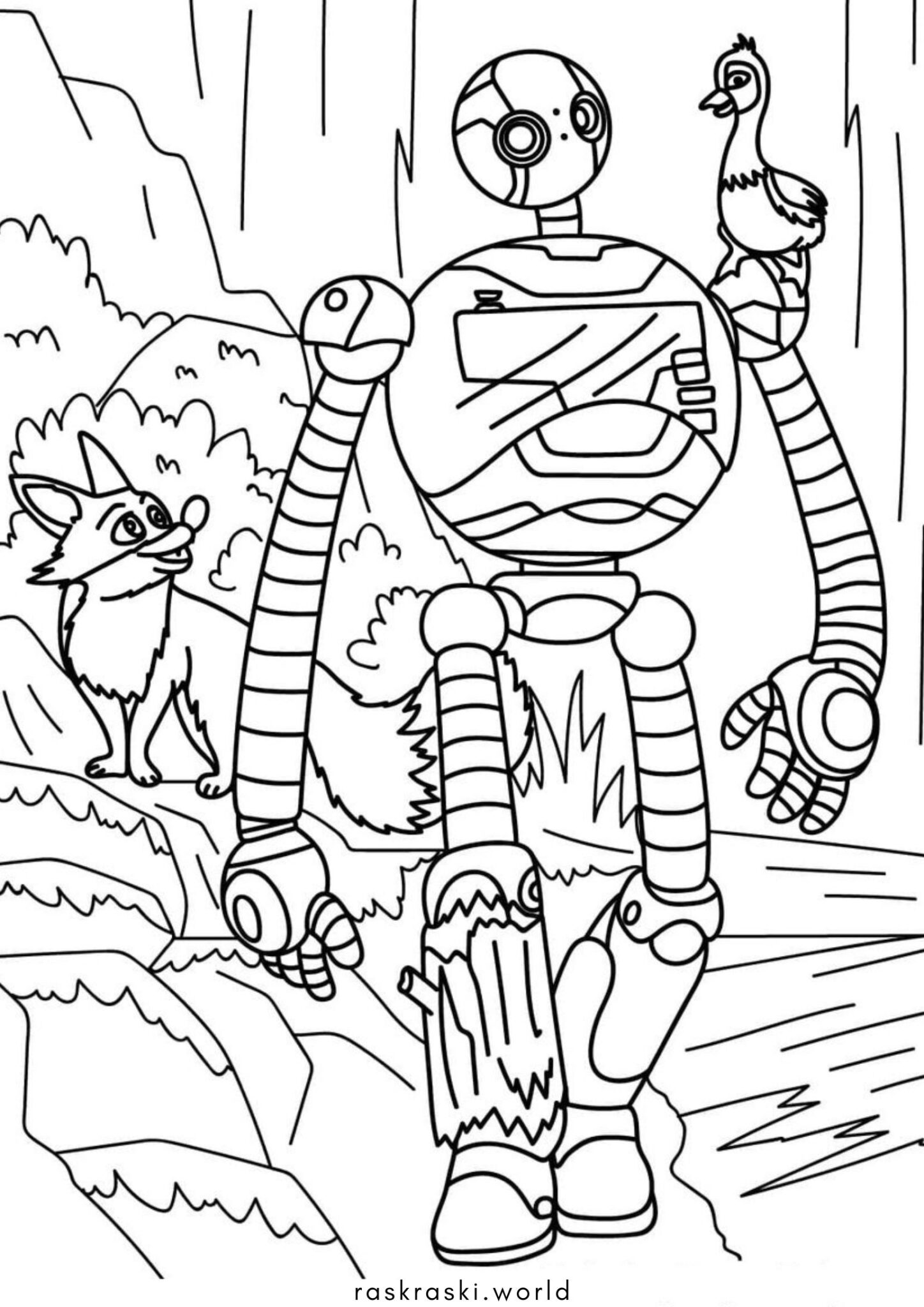 Раскраска Дикий робот