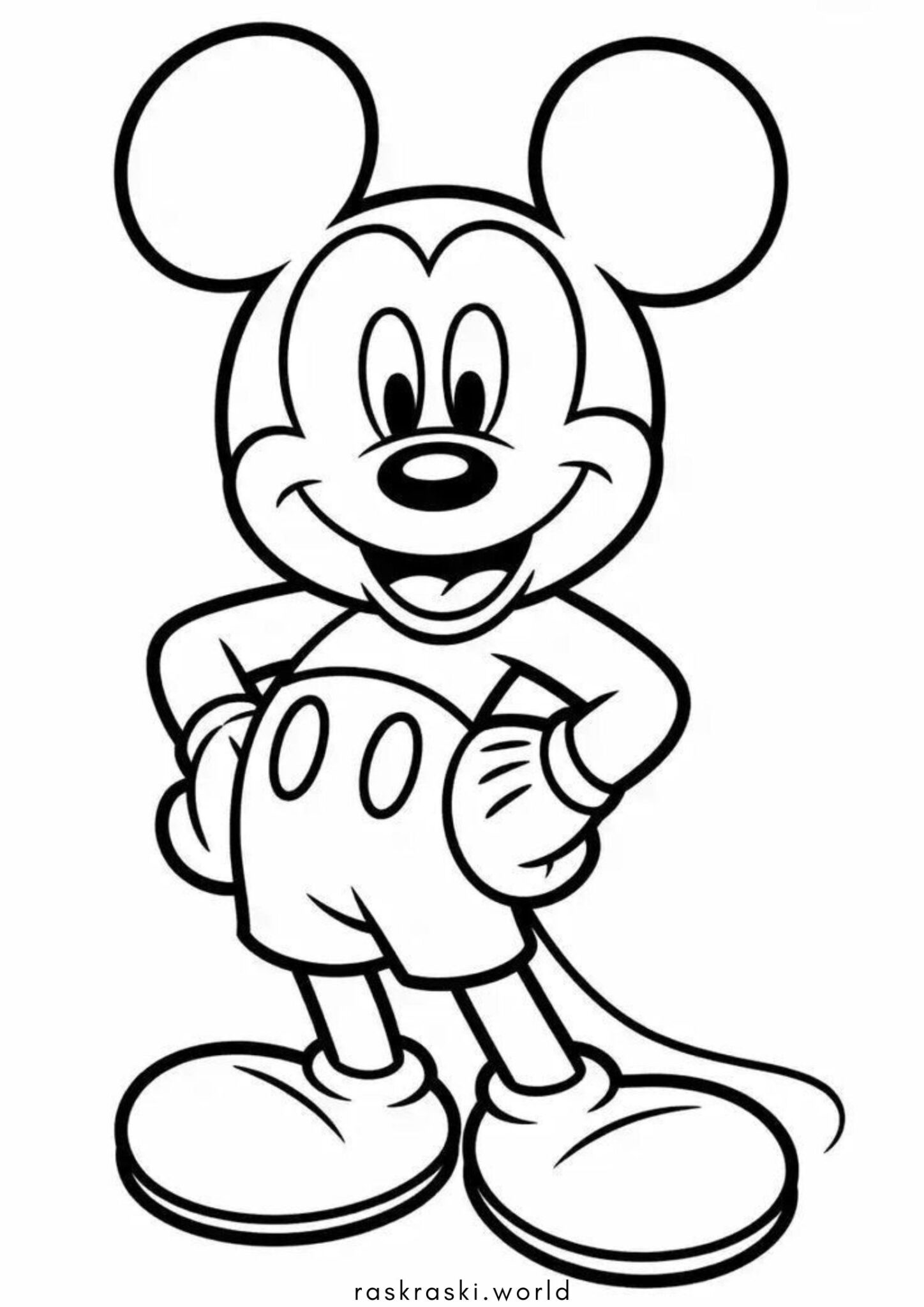 Раскраска Микки Маус