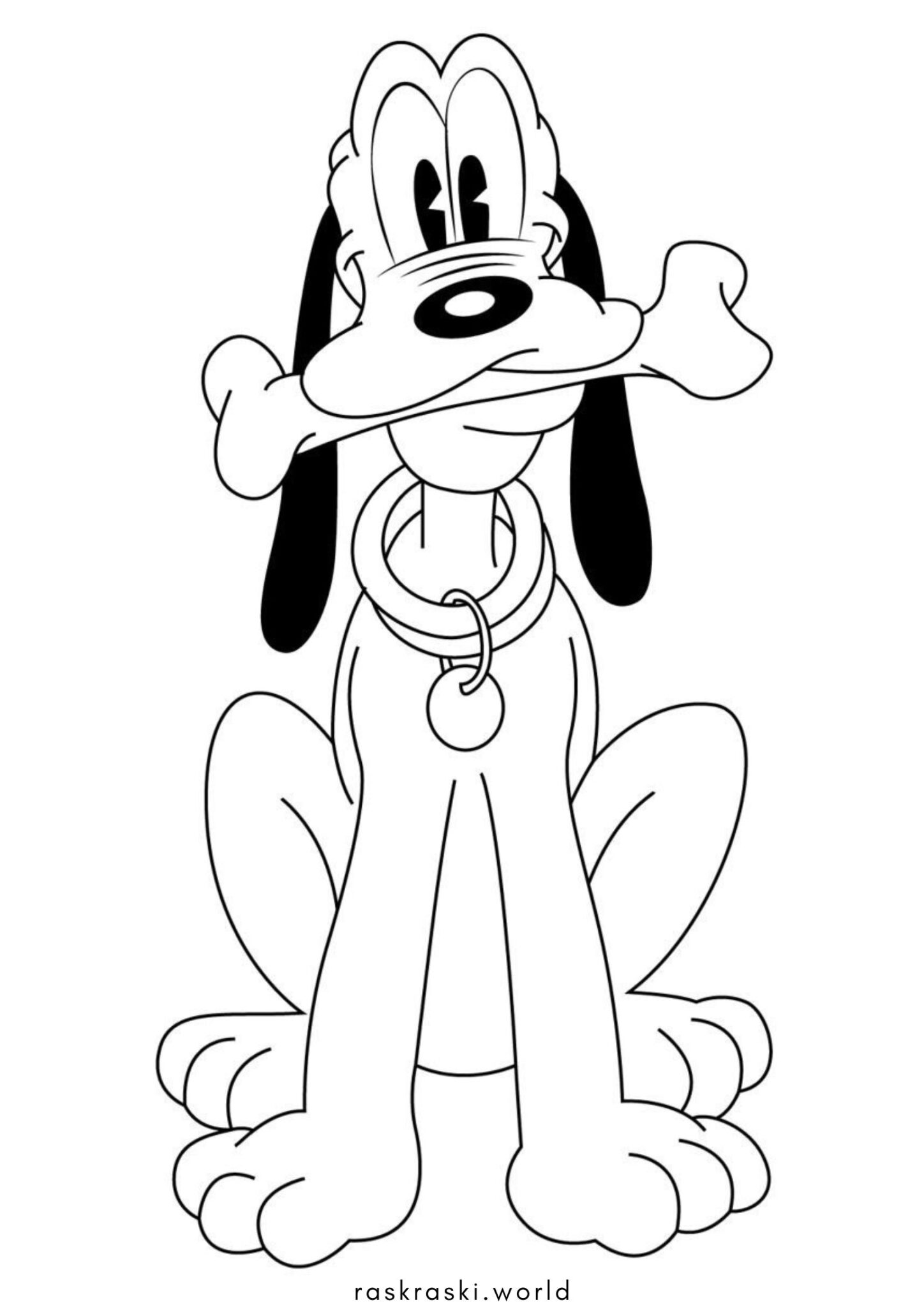 Раскраска Плуто из Микки Мауса